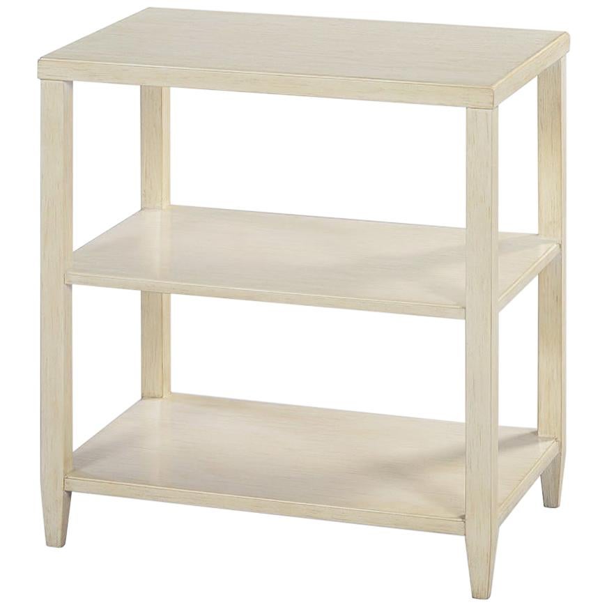 Classic Three-Tier Side Table, Drift White