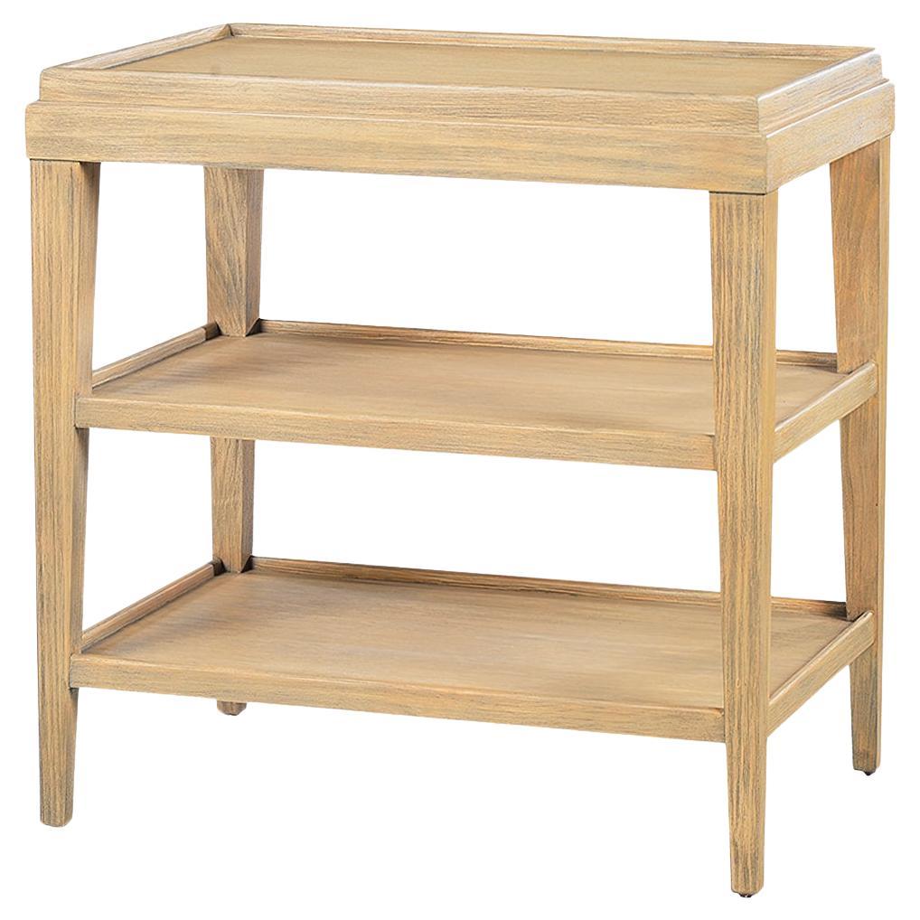 Classic Three-Tier Side Table - Light Finish