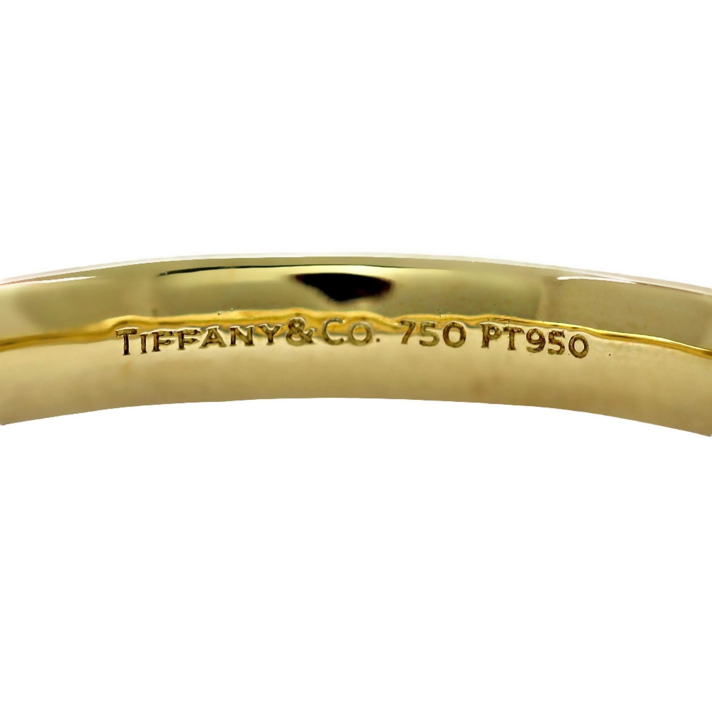 Classic Tiffany & Co. 18K Gold and Platinum Etoile Bangle Bracelet with Diamonds In Good Condition In Palm Beach, FL