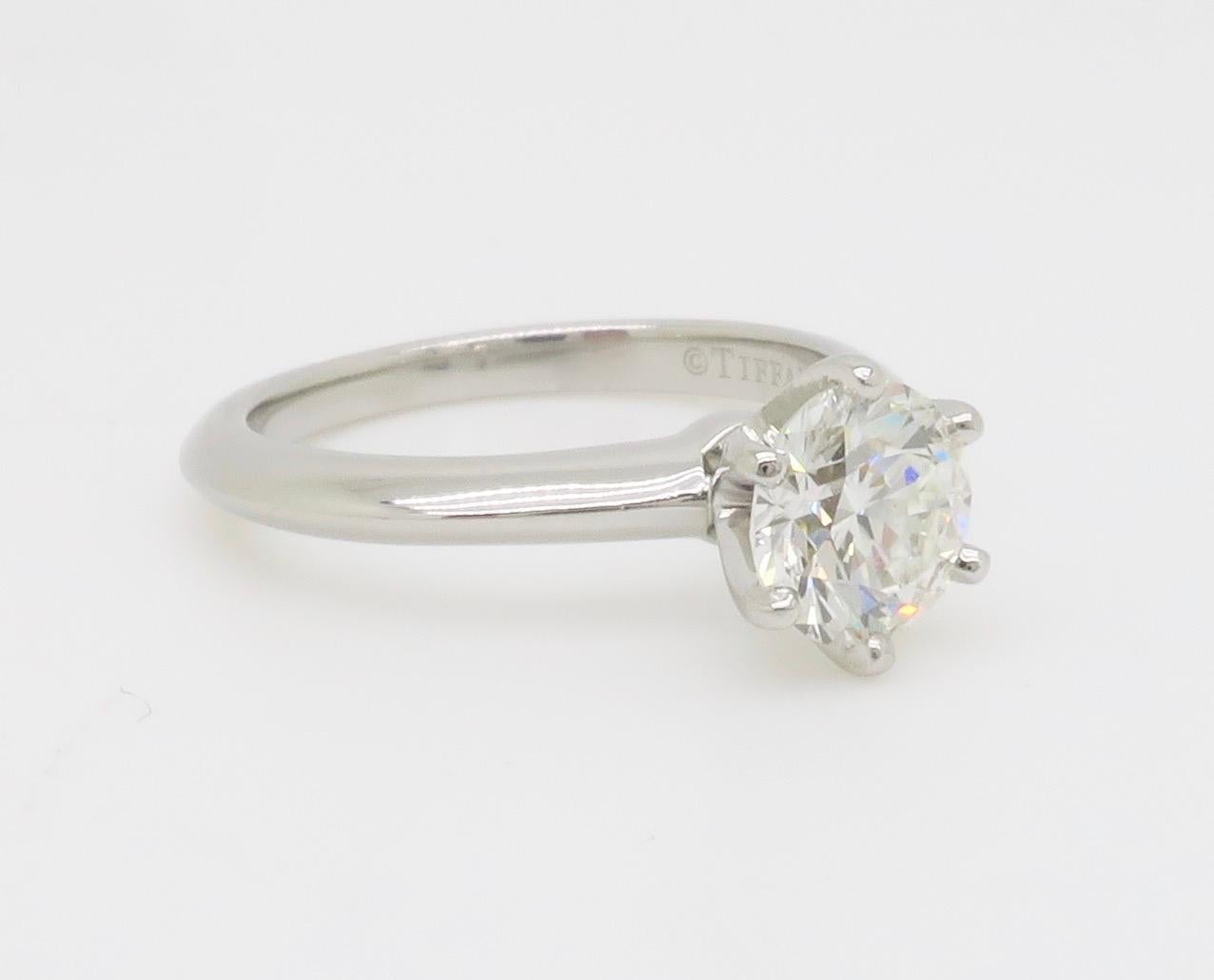 Classic Tiffany & Co. Diamond Solitaire Engagement Ring in Platinum For Sale 10