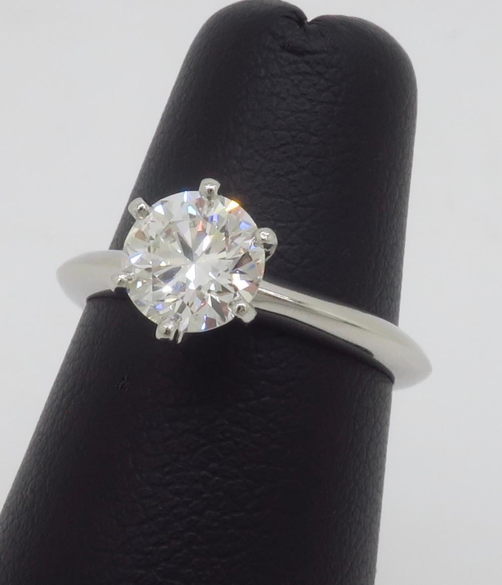 Classic Tiffany & Co. Diamond Solitaire Engagement Ring in Platinum For Sale 2
