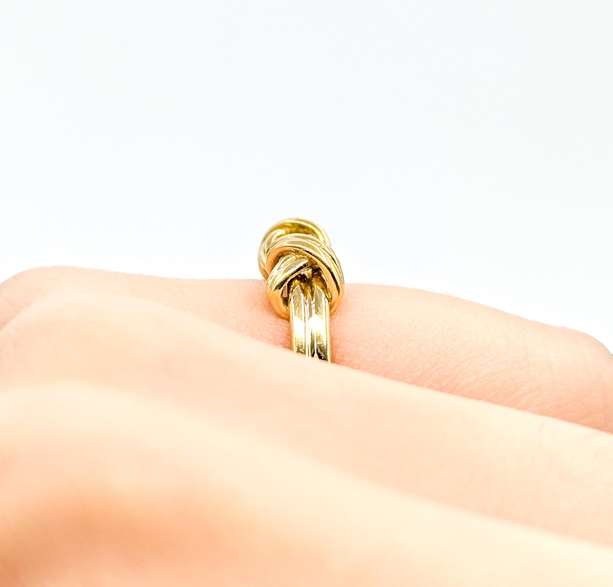 Classique Tiffany & Co. Bague nœud en or jaune 18k Excellent état - En vente à Bloomington, MN