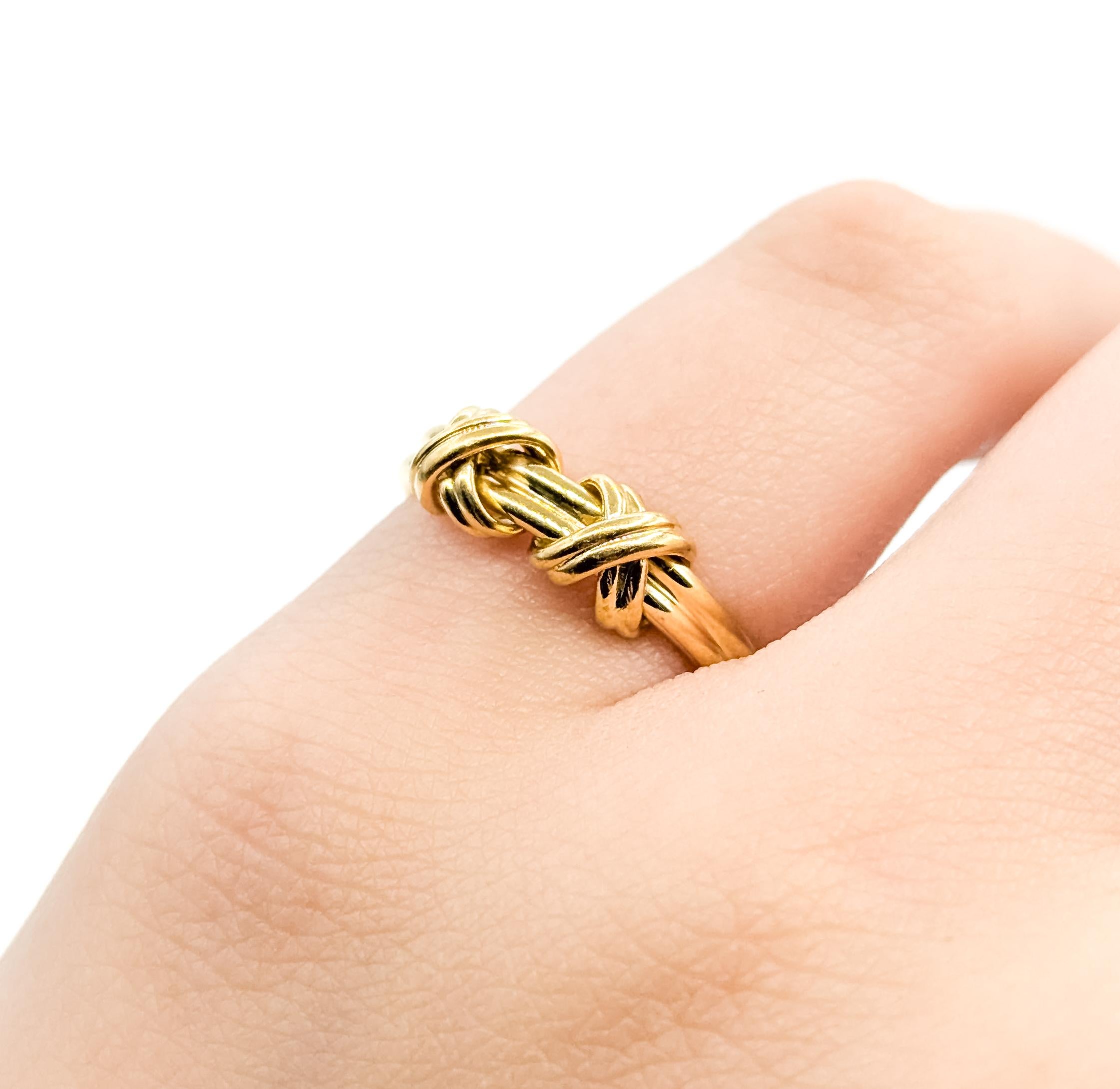 Classique Tiffany & Co. Bague nœud en or jaune 18k Pour femmes en vente