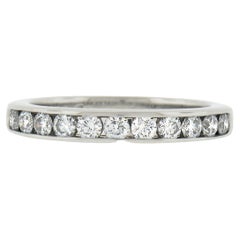 Classic Tiffany & Co. Platinum 0.33ctw Channel Round Diamond Wedding Band Ring