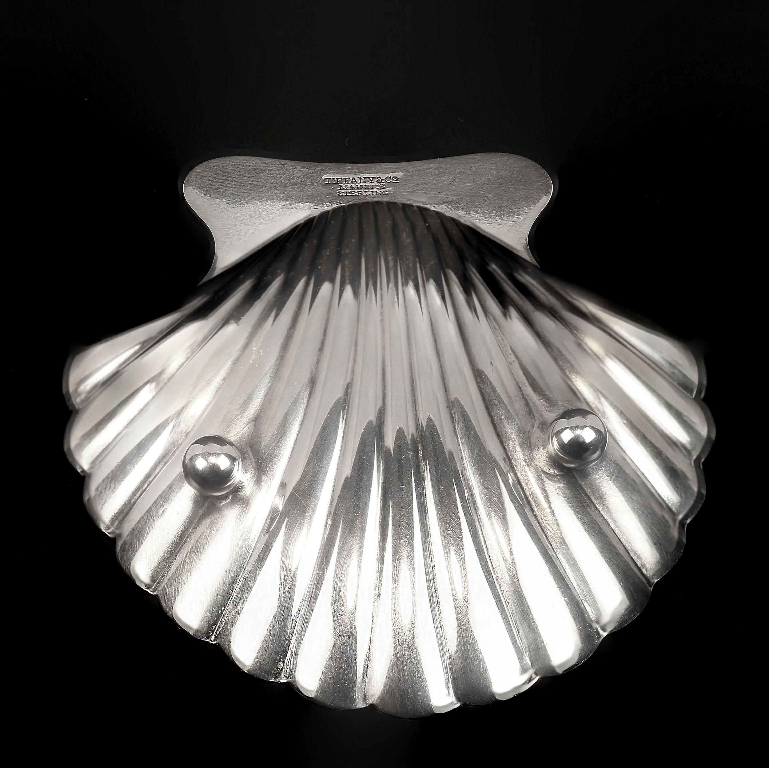 Other Classic Tiffany & Co Shell Sterling Candy Dish For Sale