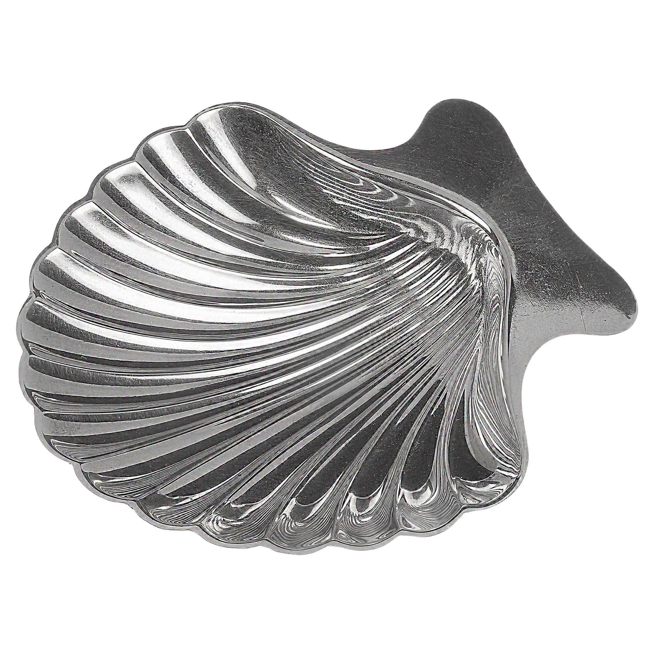 Classic Tiffany & Co Shell Sterling Candy Dish For Sale