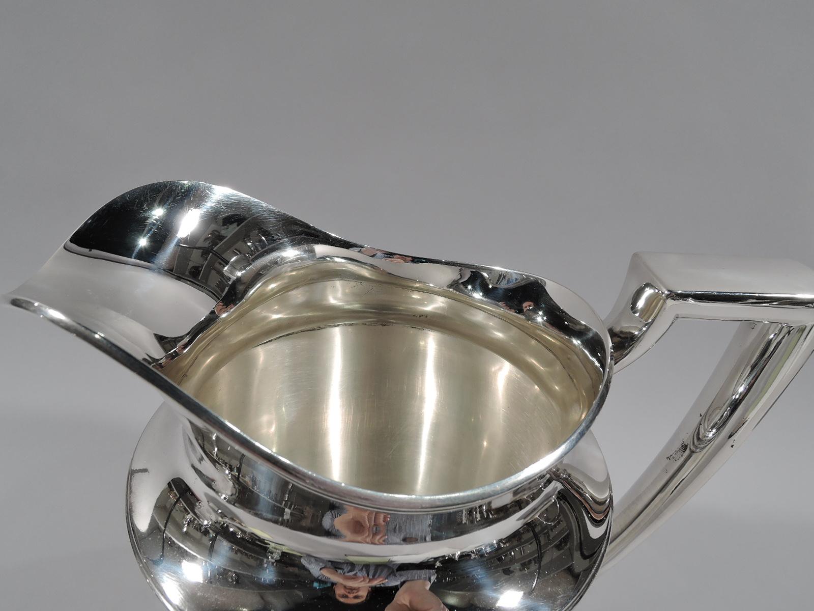 Art Deco Classic Tiffany Sterling Silver Water Pitcher