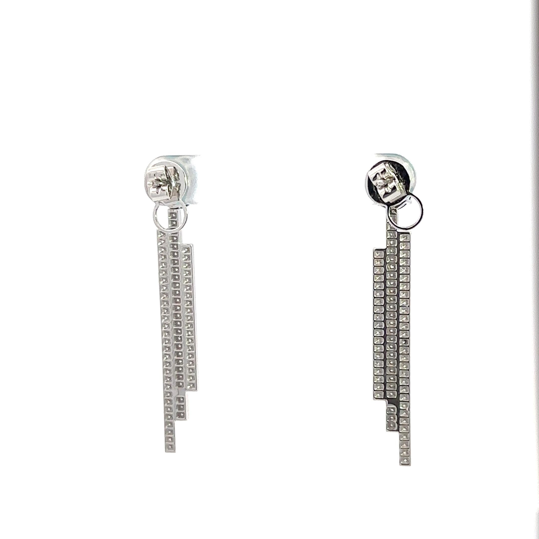 Orecchini classici con tormalina e diamante in oro bianco 18 carati, esclusivi per lei in vendita 3