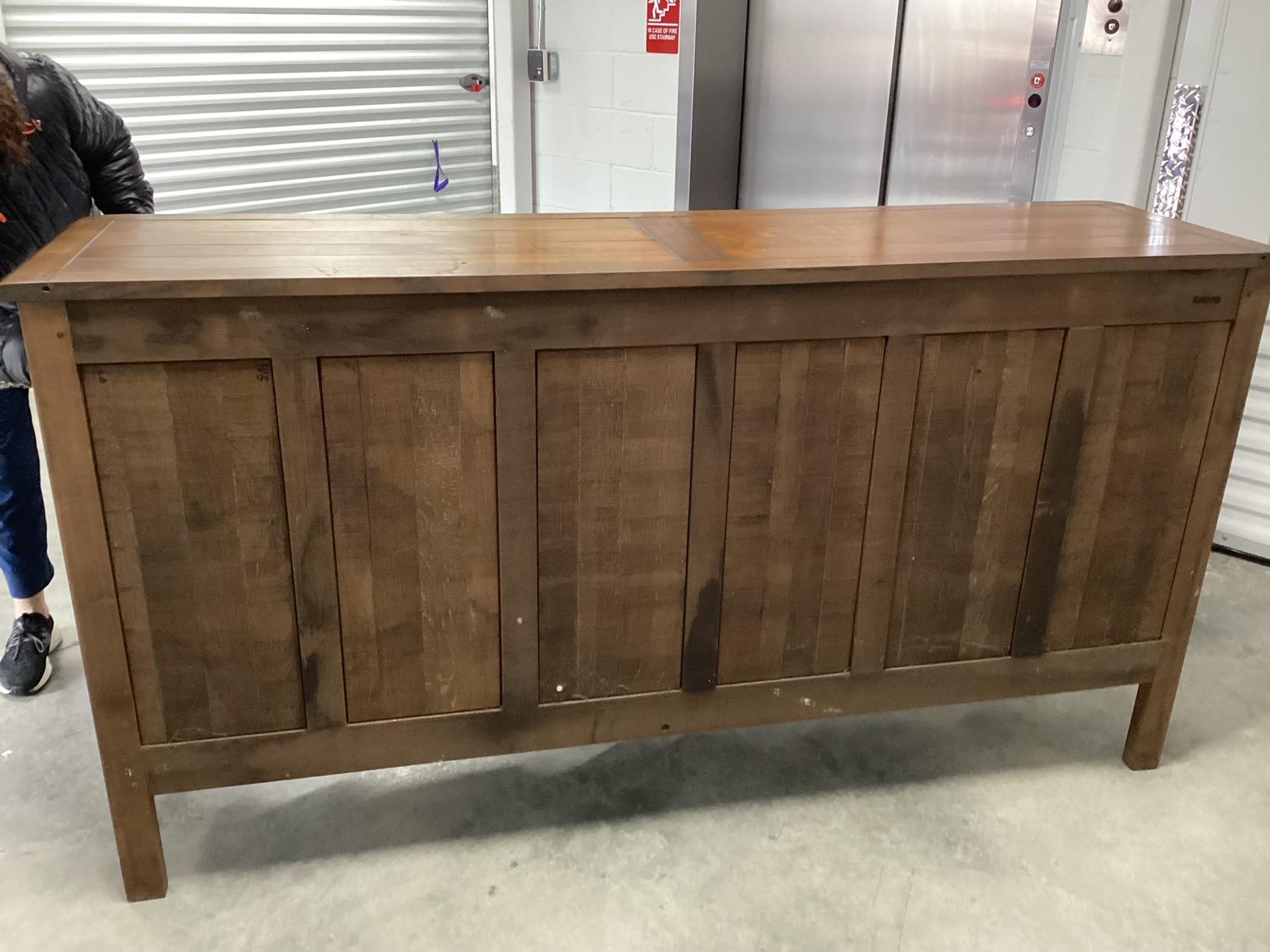 Classic Traditional 1920s Vintage French Louis XV Cherry 3 Door Sideboard For Sale 6