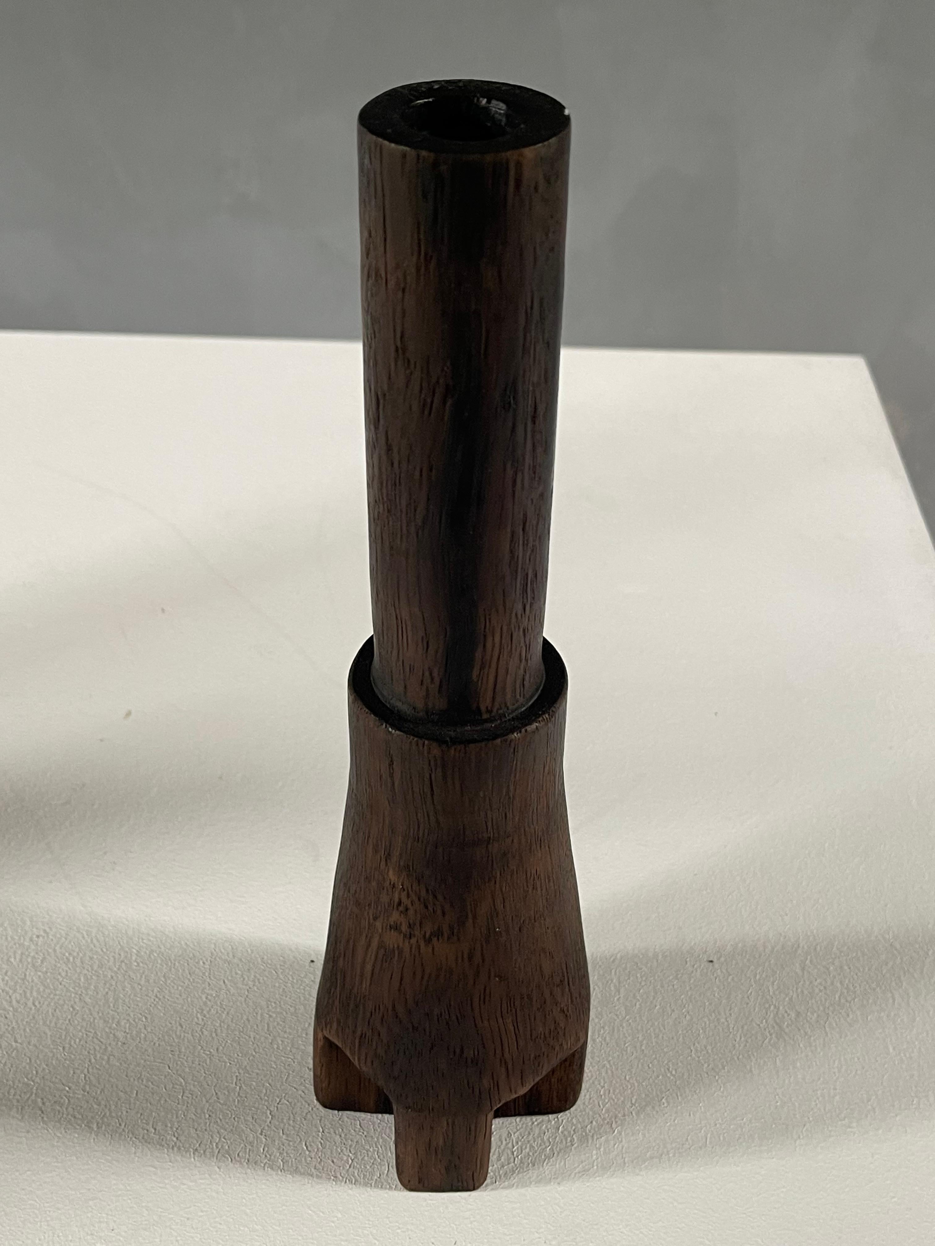 Classic trio candlesticks Burnt Iroko Wood - Arno Declercq For Sale 5