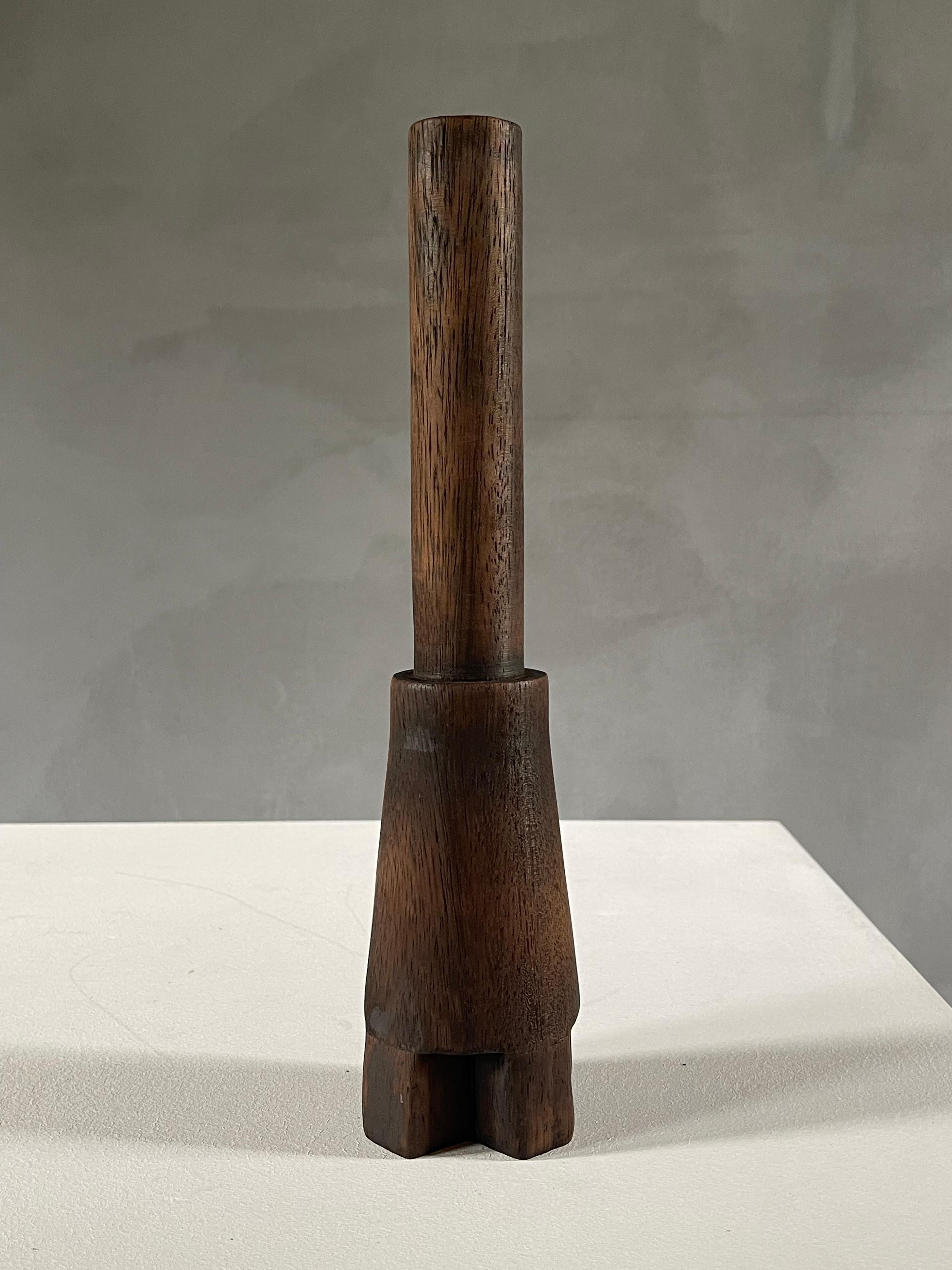 Classic trio candlesticks Burnt Iroko Wood - Arno Declercq For Sale 6