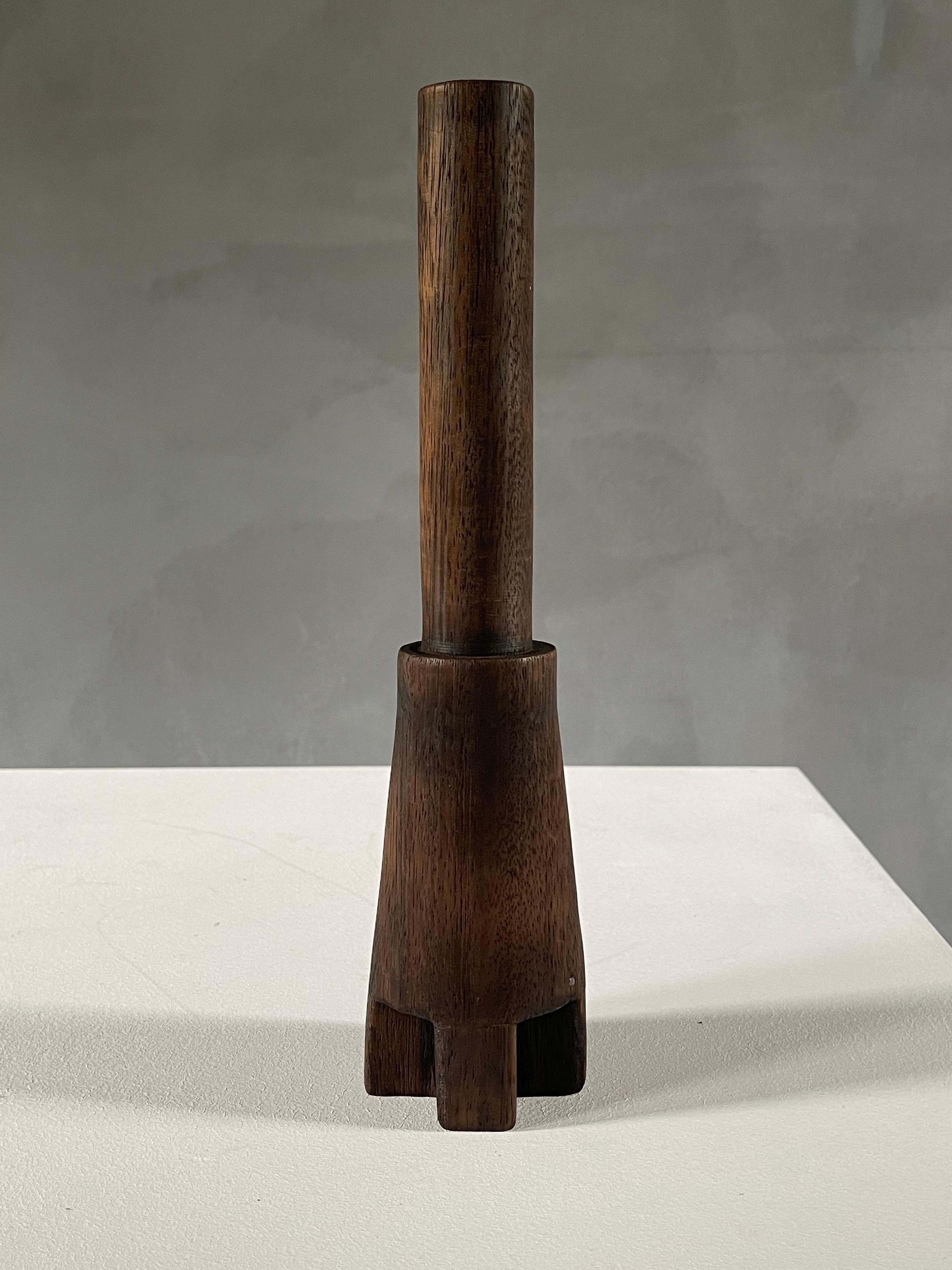 Classic trio candlesticks Burnt Iroko Wood - Arno Declercq For Sale 7