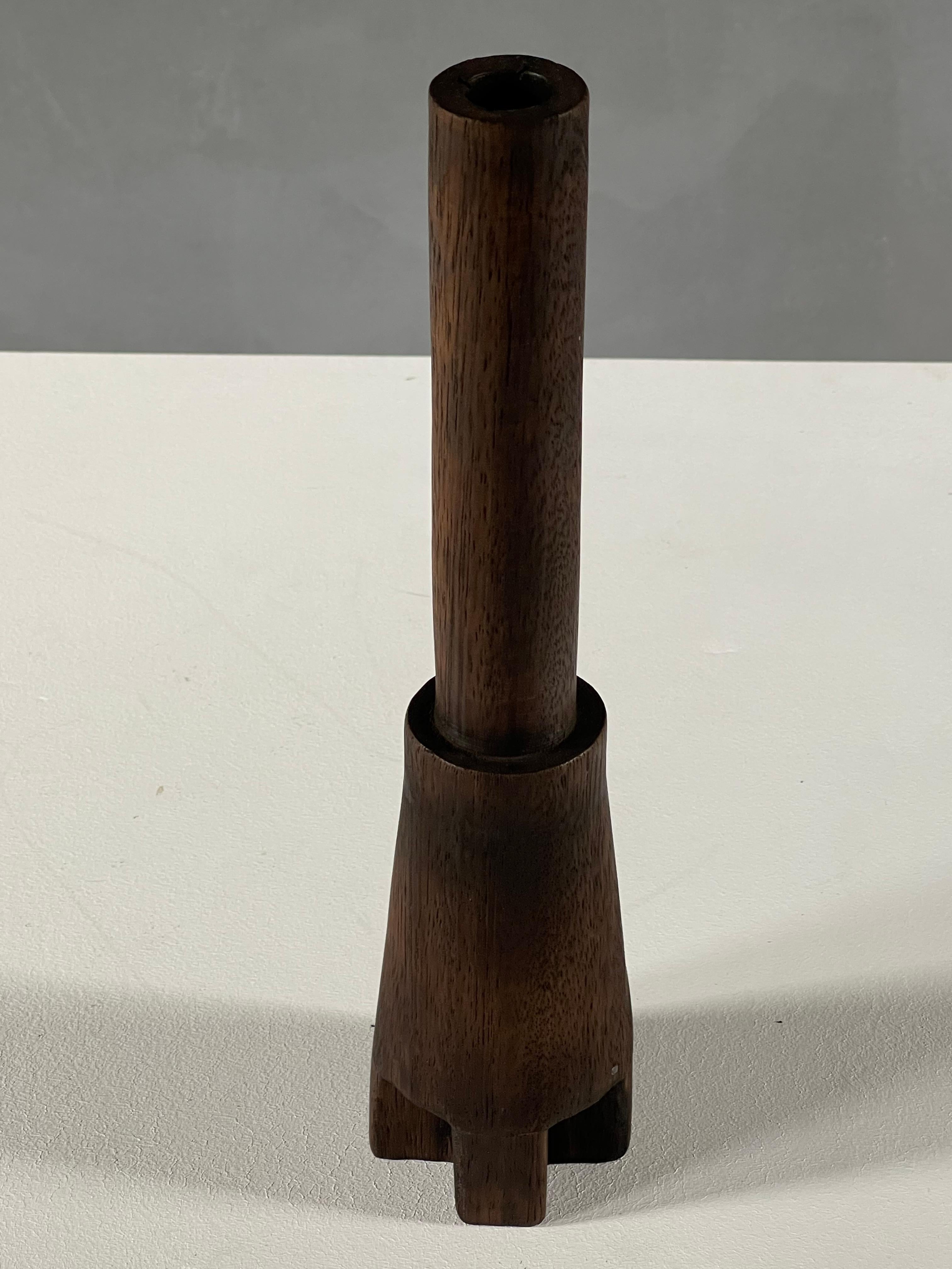 Classic trio candlesticks Burnt Iroko Wood - Arno Declercq For Sale 8