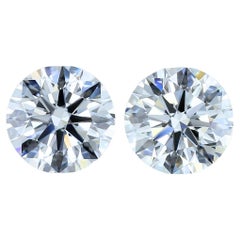Classic Triple Excellent Ideal Cut Round Pair of Diamonds - GIA Certified