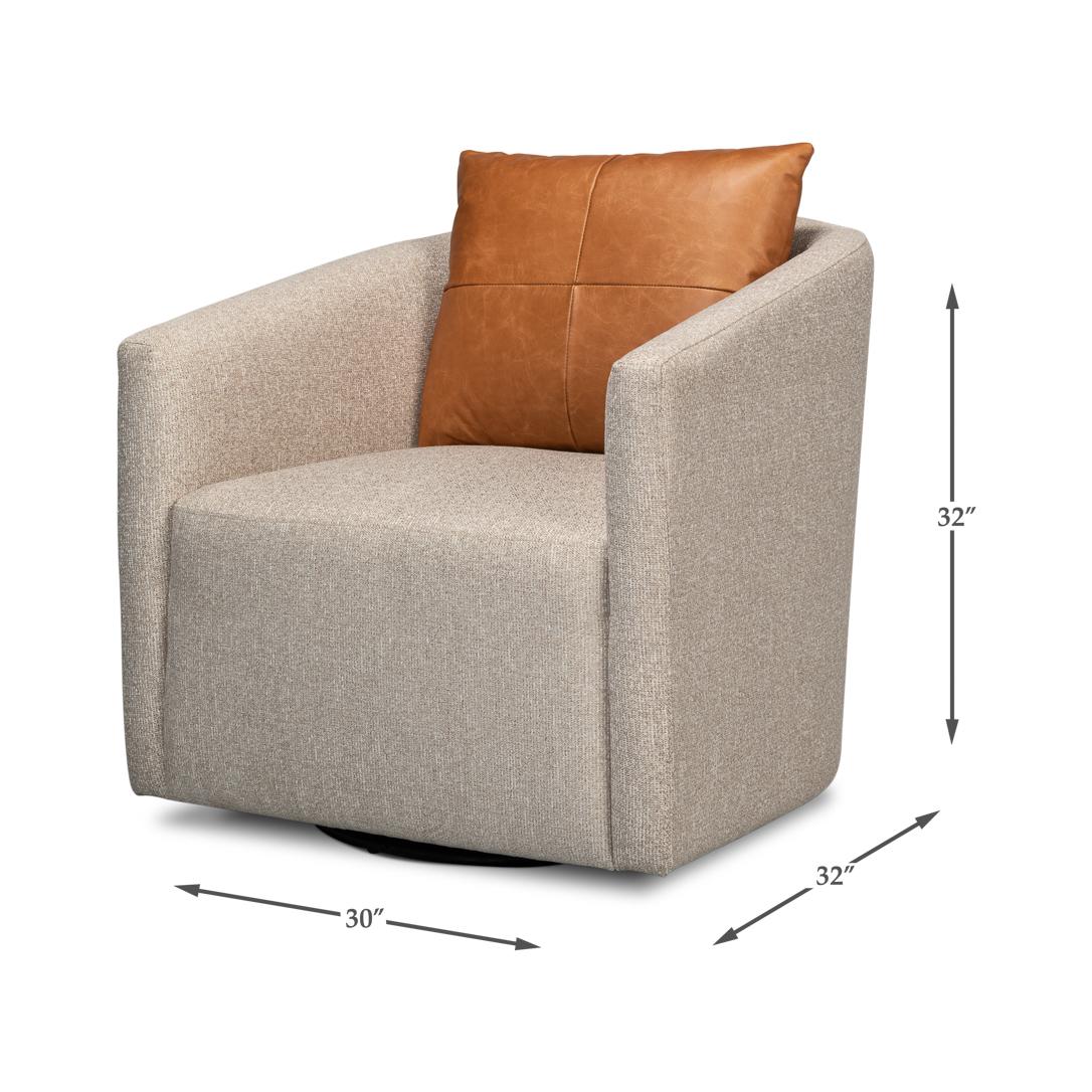 Chaise pivotante Classic Tub en vente 4