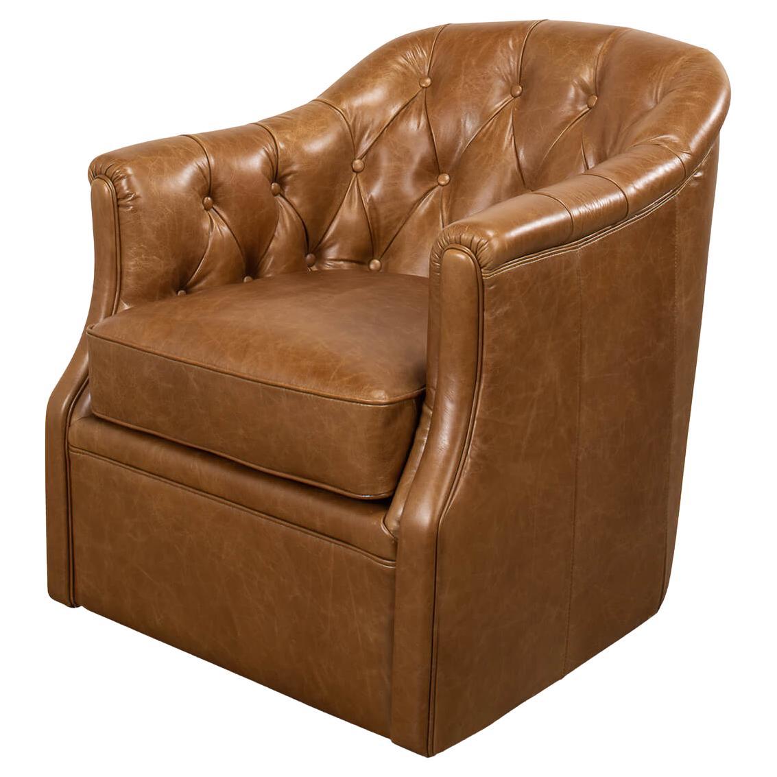 Classic Tufted Tub Back Armchair For Sale