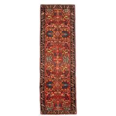 Classic Turkish Hand-Knotted Bijar Wool Runner Rug 3x9 Red