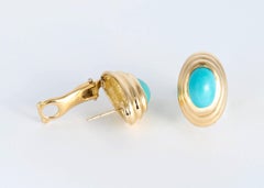 Classic Turquoise and Gold Earrings