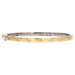 Classic Two-Toned Diamond Bangle