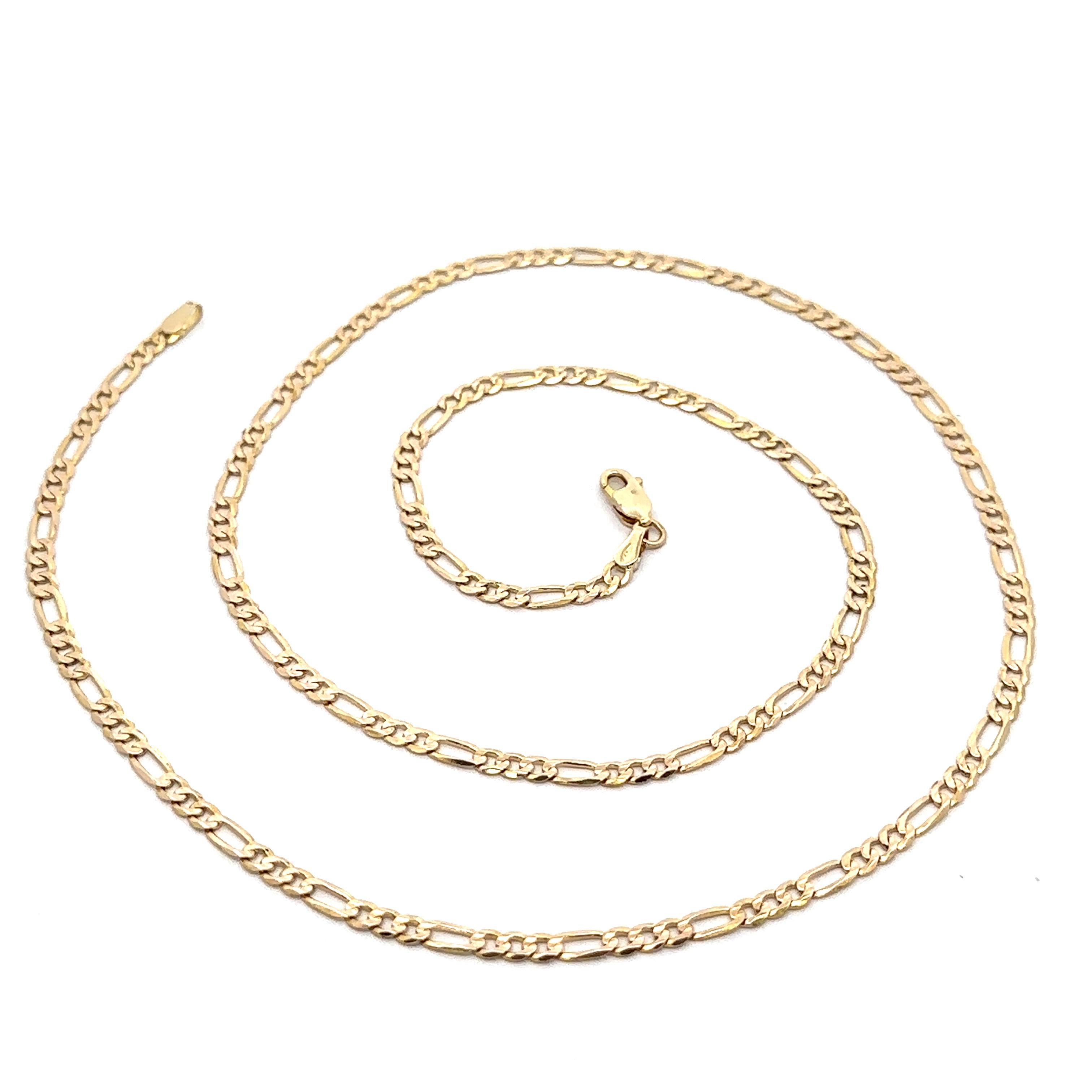 da uomo o donna Collana classica unisex in oro giallo 14k da 24