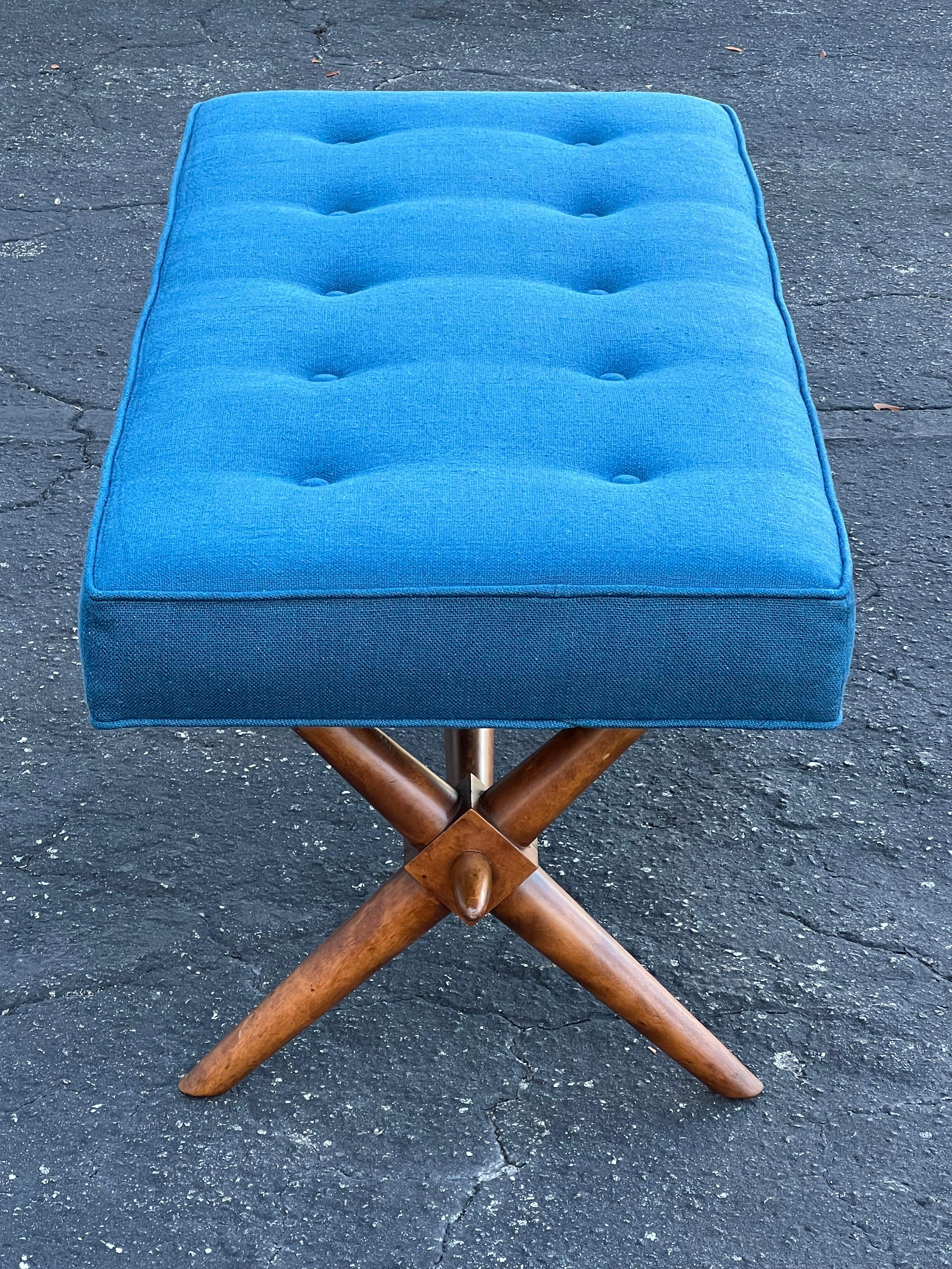 American Classic Upholstered Bench by T.H. Robsjohn-Gibbings For Sale