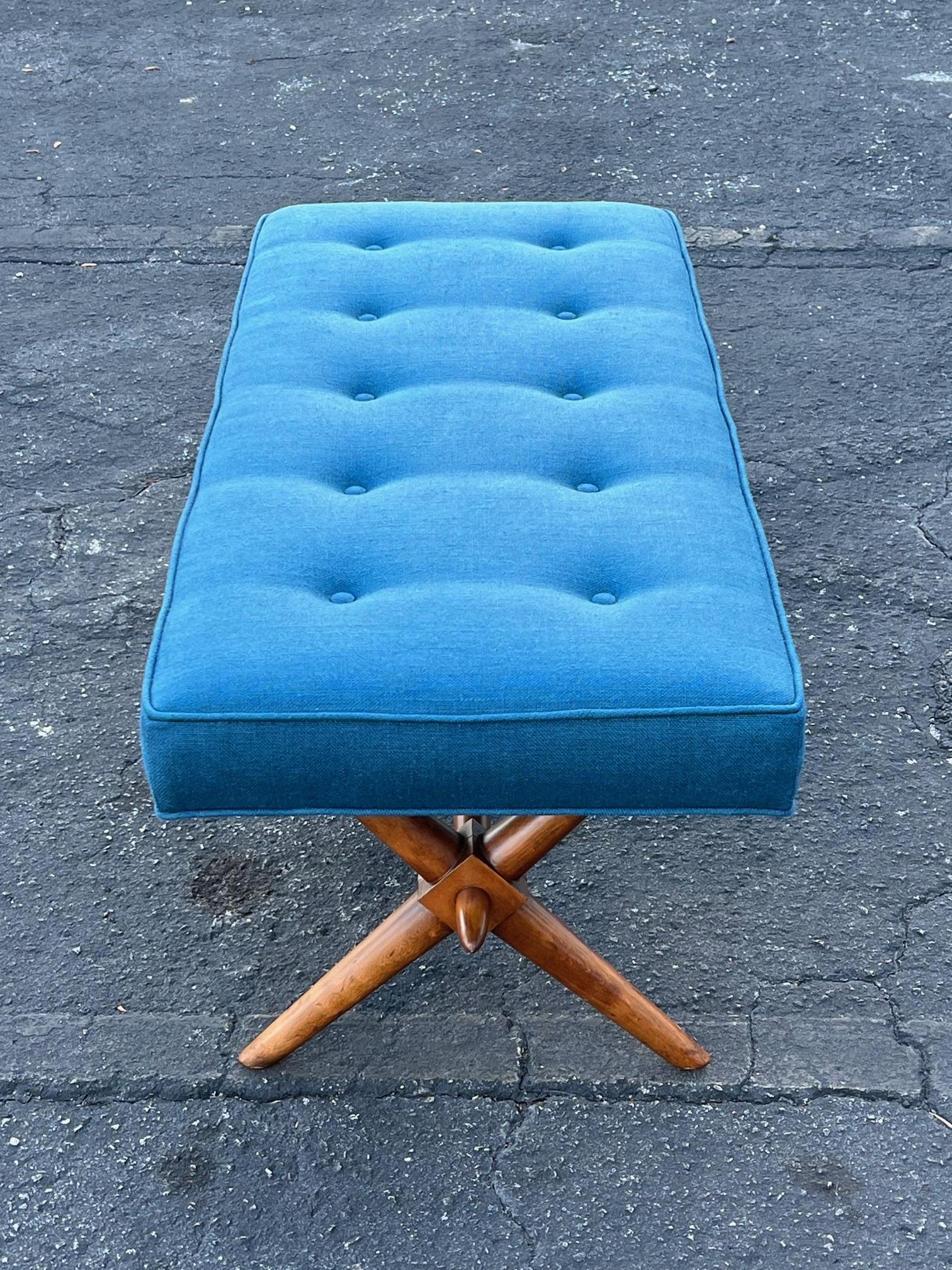 Mid-20th Century Classic Upholstered Bench by T.H. Robsjohn-Gibbings For Sale