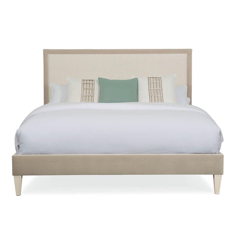 Classic Upholstered King Bed For, Upholstered King Bed Frame With Footboard