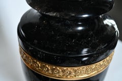 Classic Urn Style Dark Smoky Rock Crystal Lamps by Phoenix