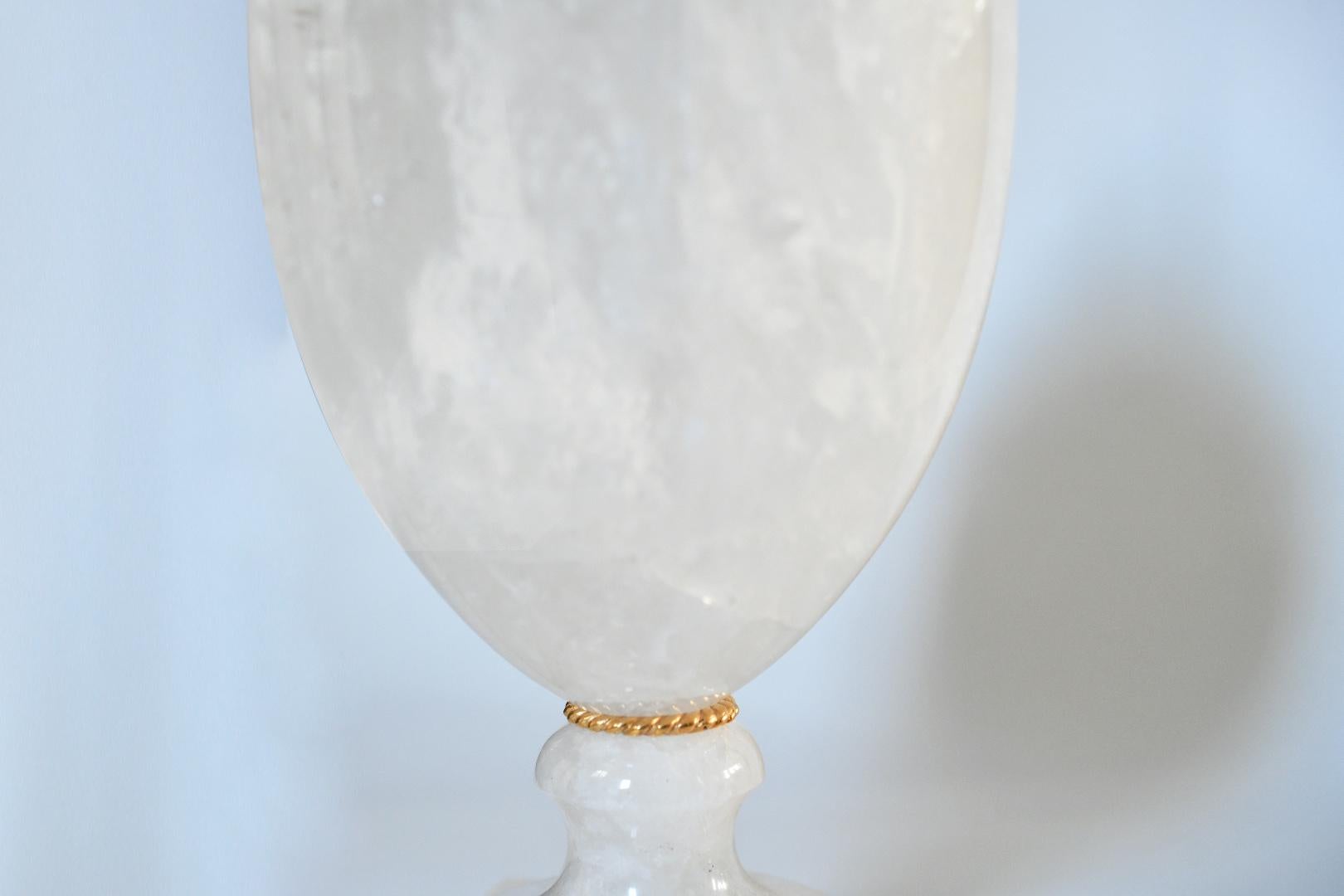 Classic Urn Style I Rock Crystal Lamps by Phoenix In Excellent Condition For Sale In New York, NY