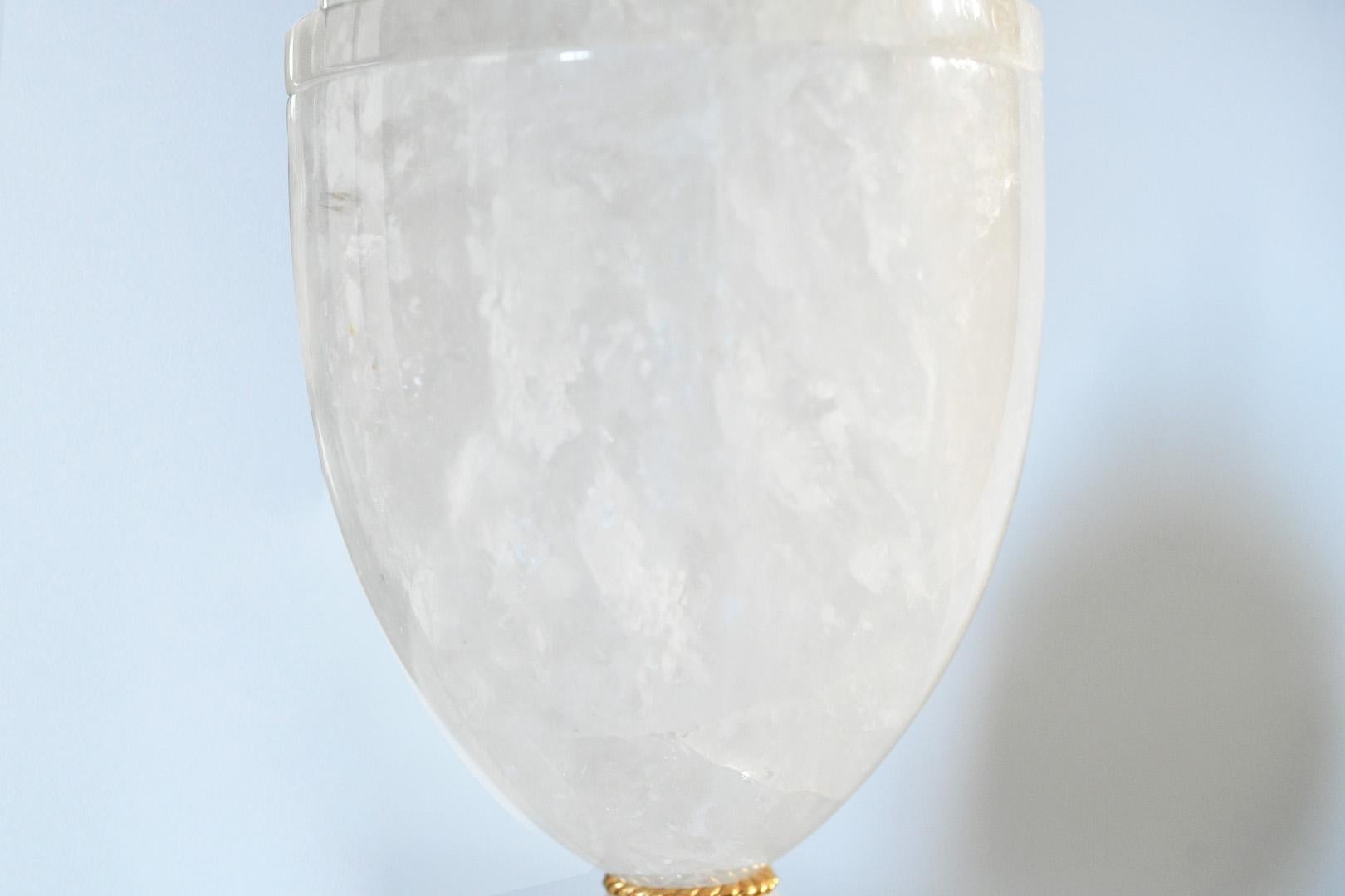 Contemporary Classic Urn Style I Rock Crystal Lamps by Phoenix For Sale