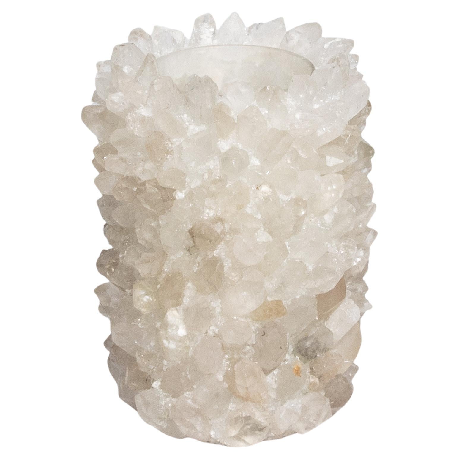 Vaso classico in quarzo chiaro in vendita