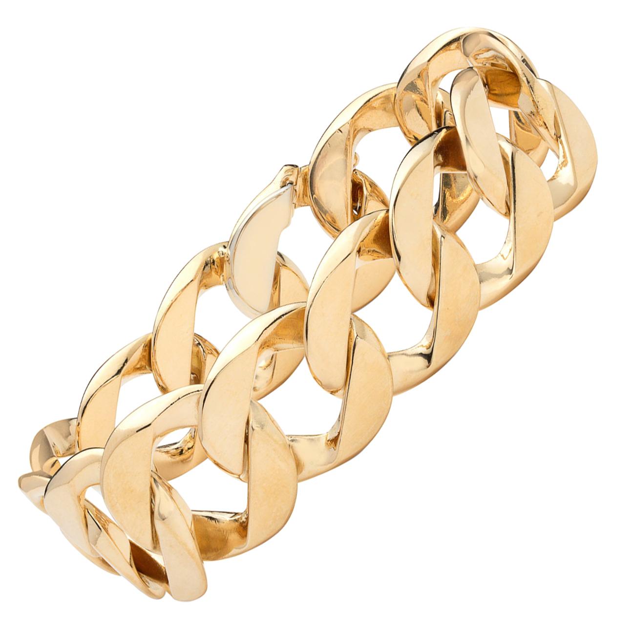 Classic Verdura 18 Karat Gold Curb Link Bracelet