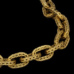 Classic Vintage 18ct Gold Woven Link Bracelet French Circa 1970's