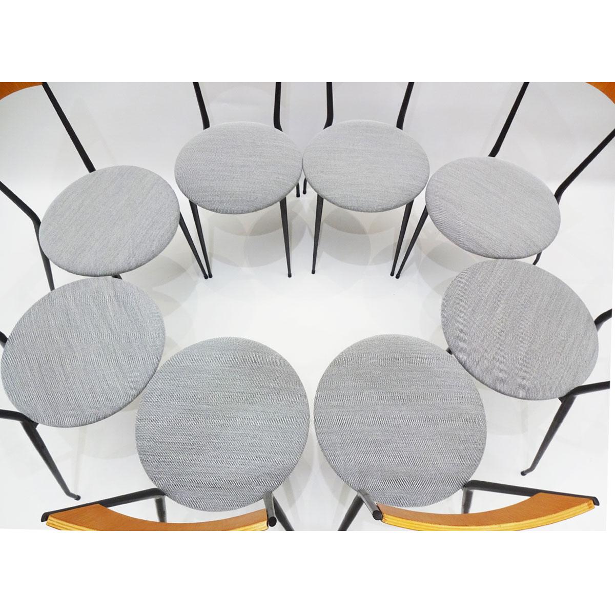 Classic Vintage 1980s Retro Conran Dining Set in Glass, Metal and Fabric 3