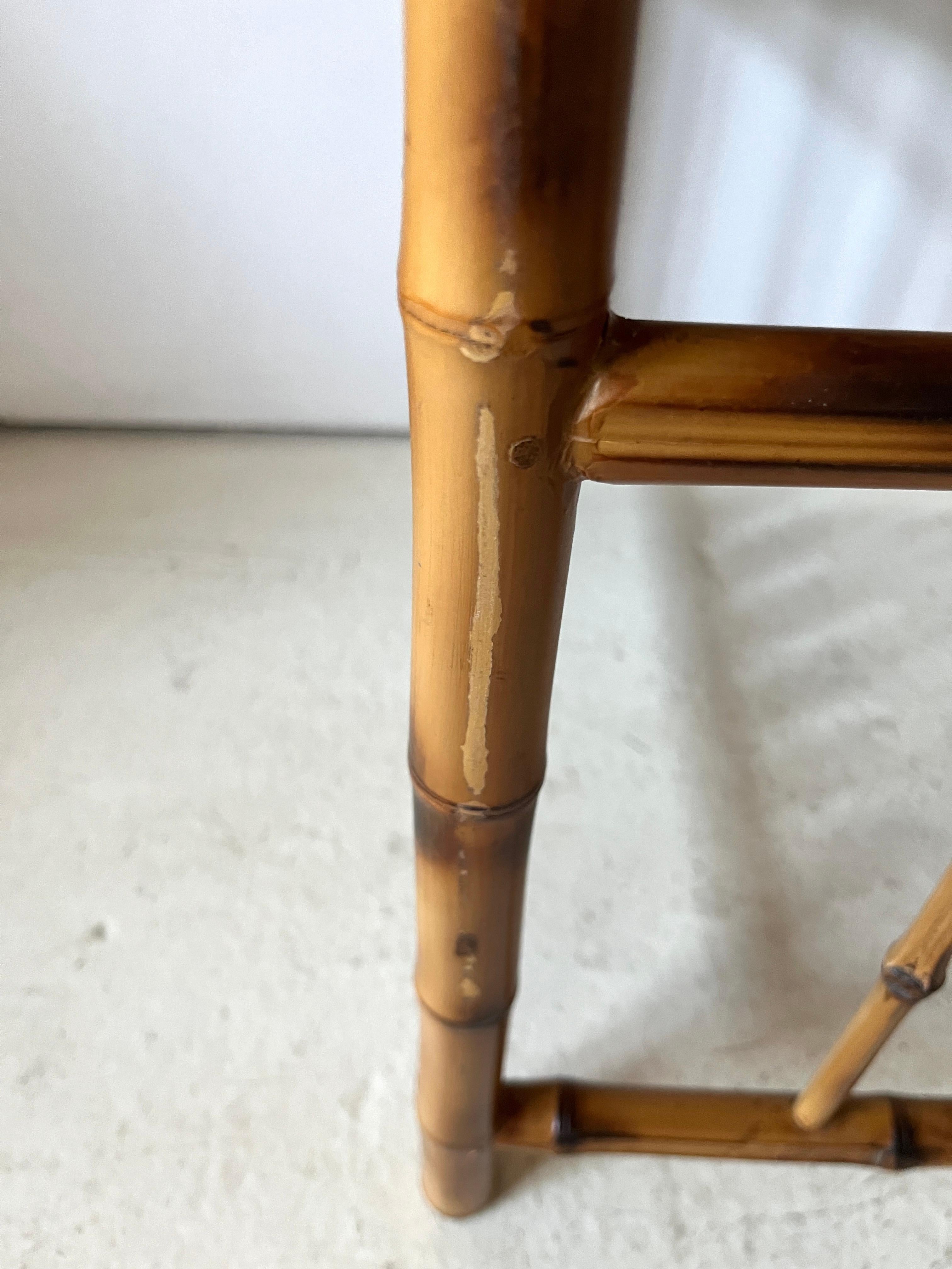 Classic Vintage Bamboo Corner Chair, British Colonial Decor, Bohemian Seating en vente 2