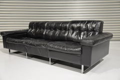Classic Vintage De Sede 3 Seat Leather Sofa, Switzerland 1970s