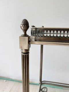 Classic Vintage French Silver Drinks Trolley Bar Cart