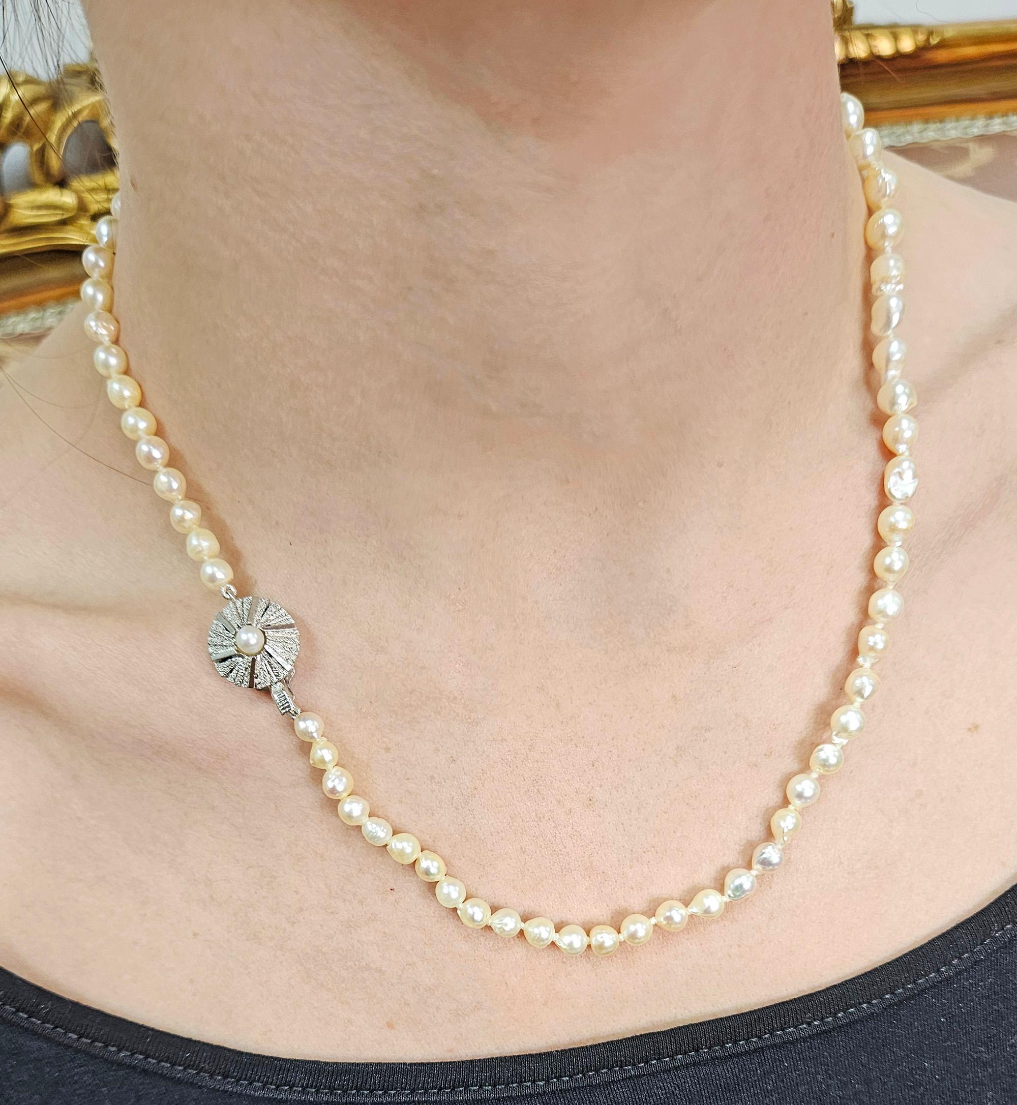 Classic Vintage GIA Japanese Akoya Cultured Baroque  PEARL 18.5