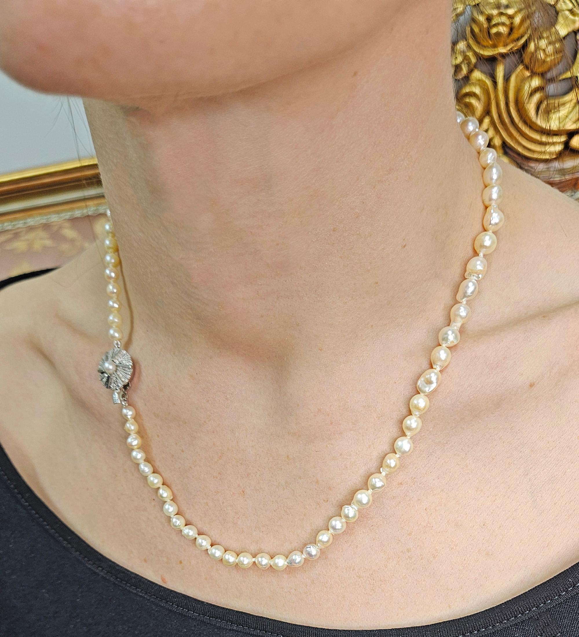 Classic Vintage GIA Japanese Akoya Cultured Baroque  PEARL 18.5
