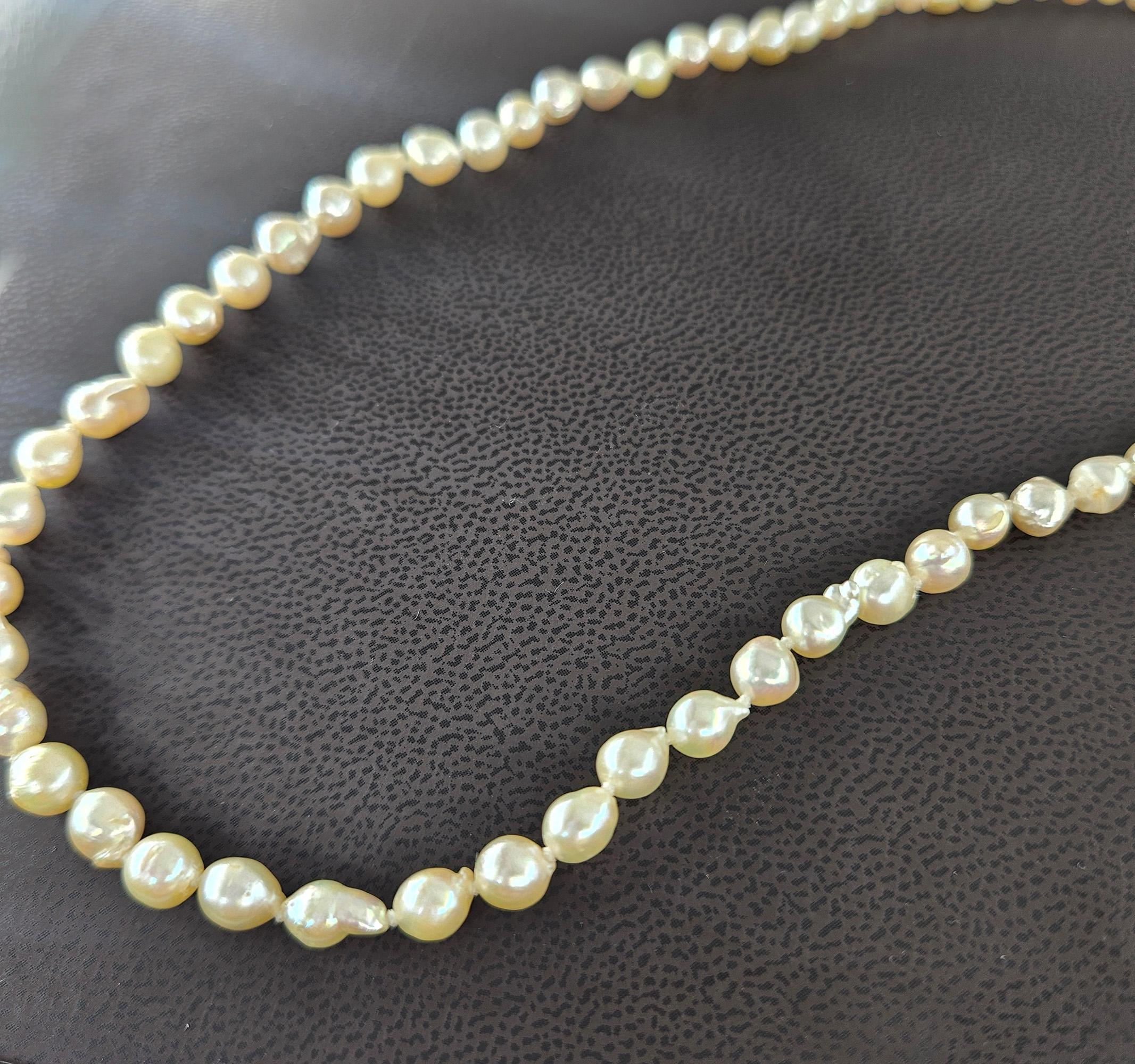 Classic Vintage GIA Japanese Akoya Cultured Baroque  PEARL 18.5
