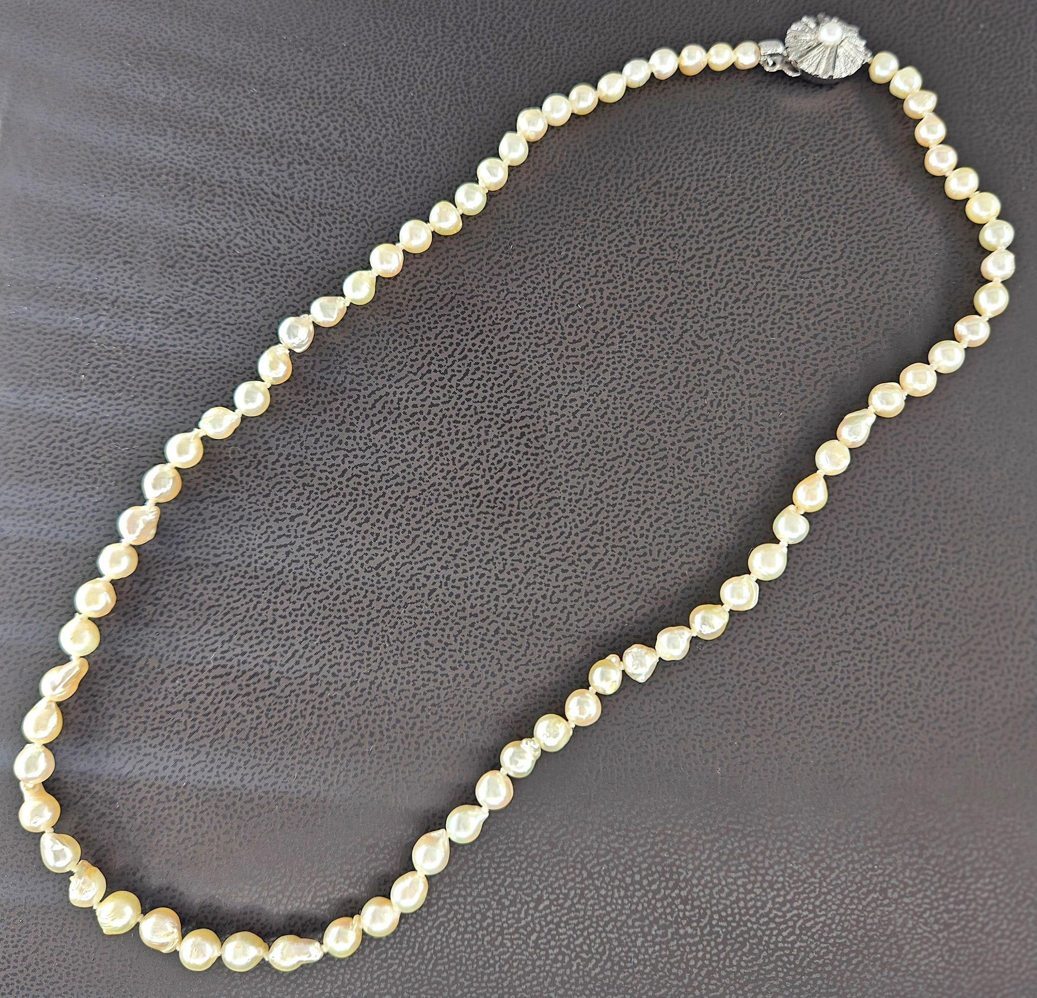 Classic Vintage GIA Japanese Akoya Cultured Baroque  PEARL 18.5