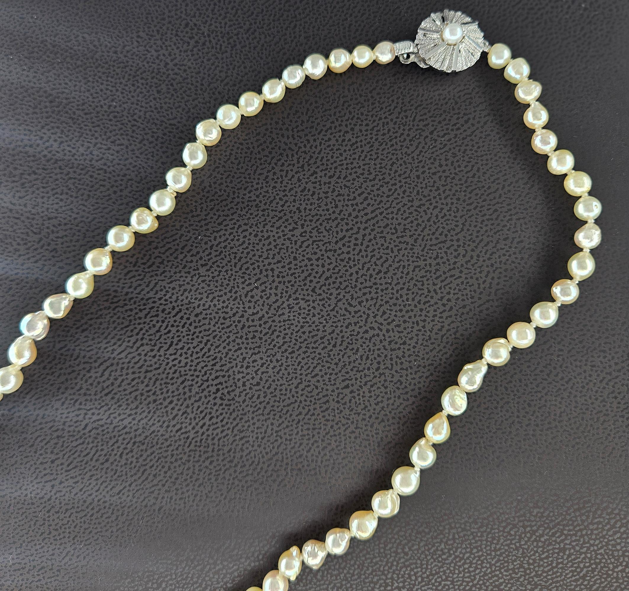 Classic Vintage GIA Japanese Akoya Cultured Baroque  PEARL 18.5