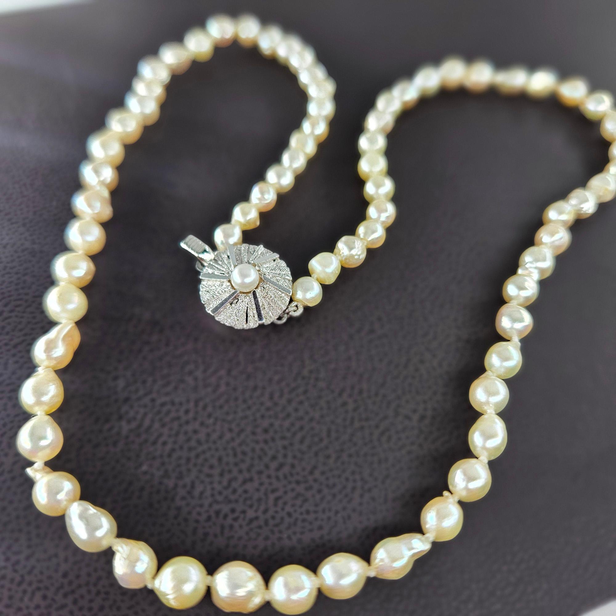 Classic Vintage GIA Japanese Akoya Cultured Baroque  PEARL 18.5