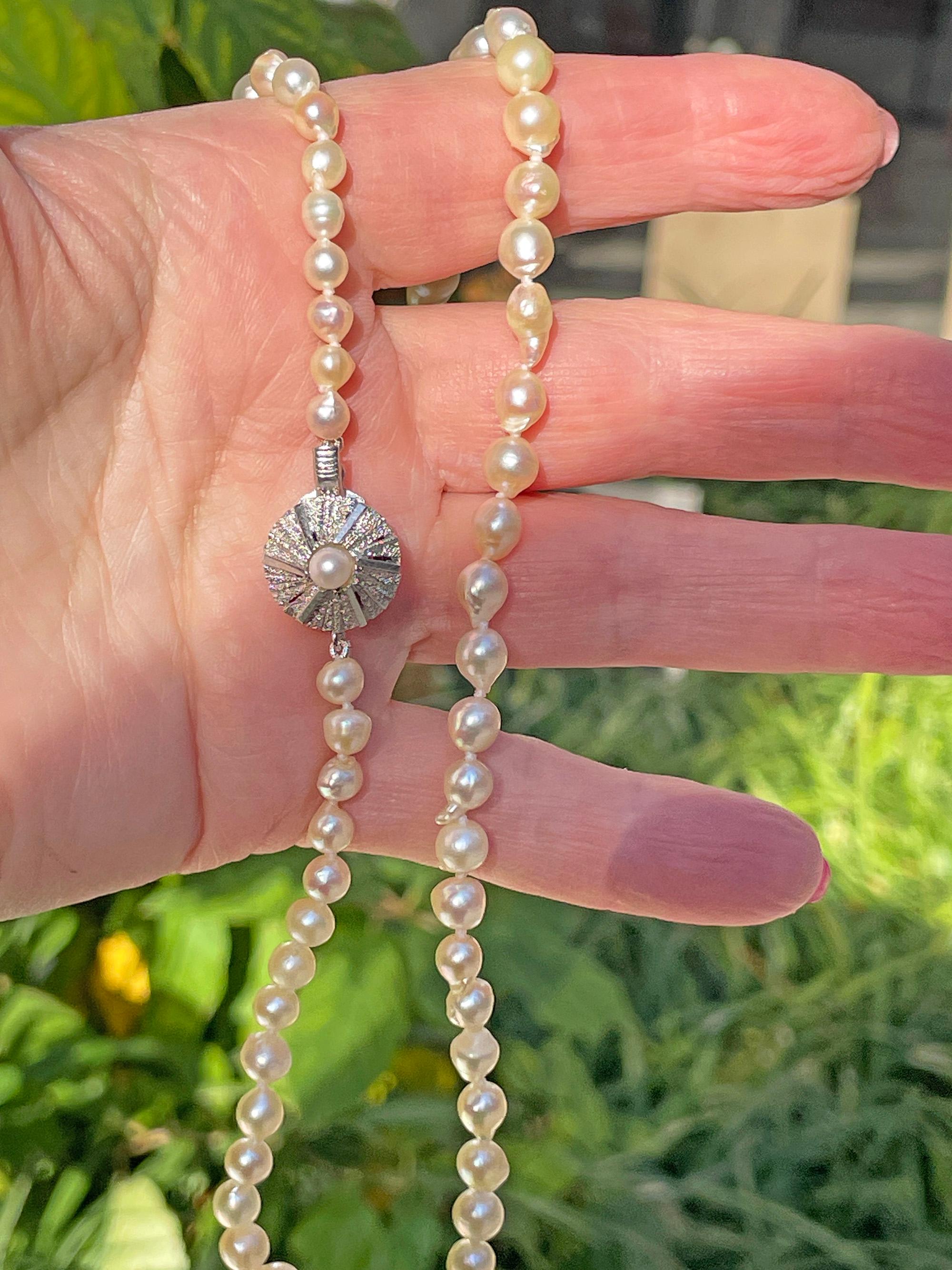 Classic Vintage GIA Japanese Akoya Cultured Baroque  PEARL 18.5