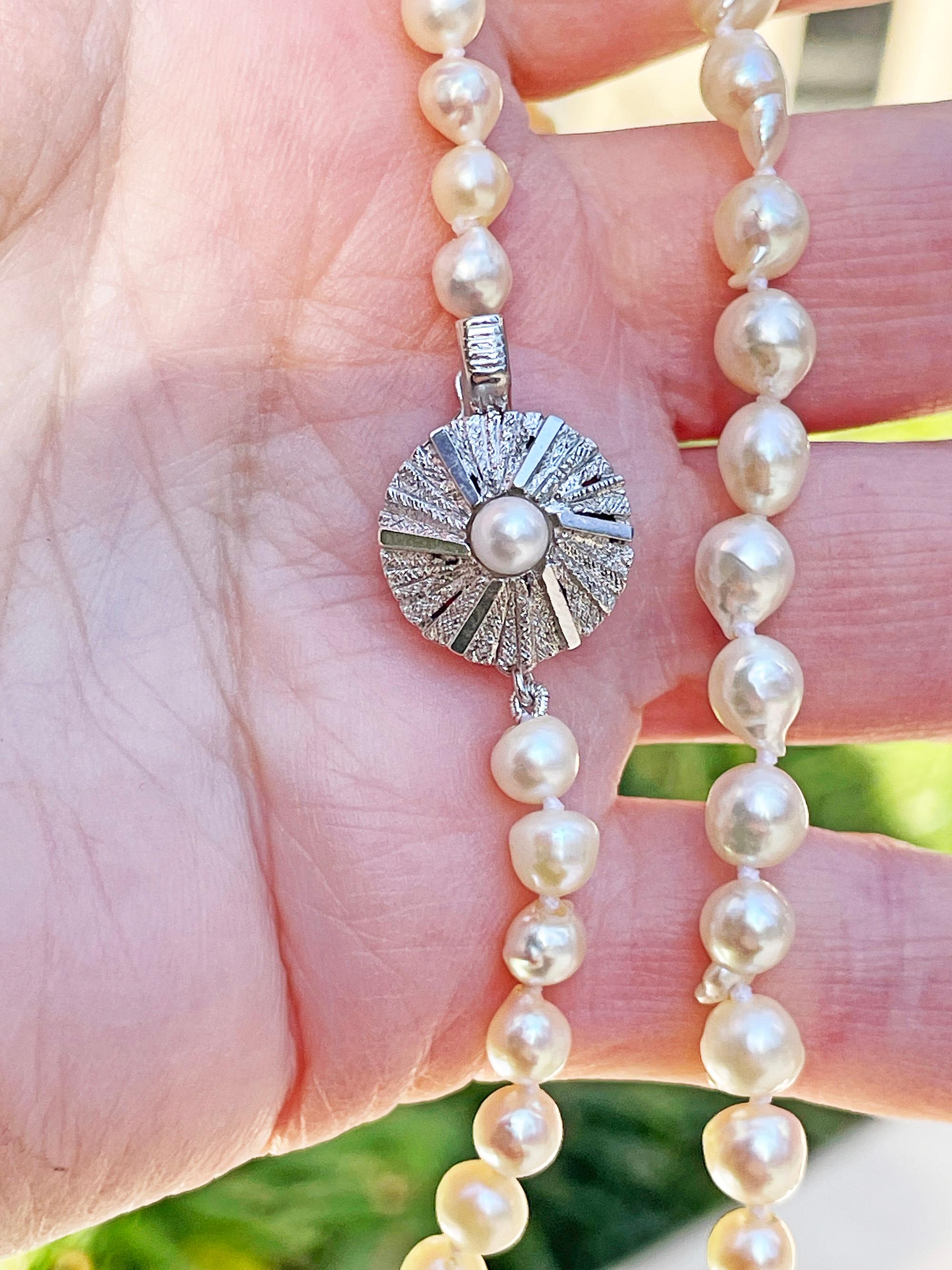 Classic Vintage GIA Japanese Akoya Cultured Baroque  PEARL 18.5