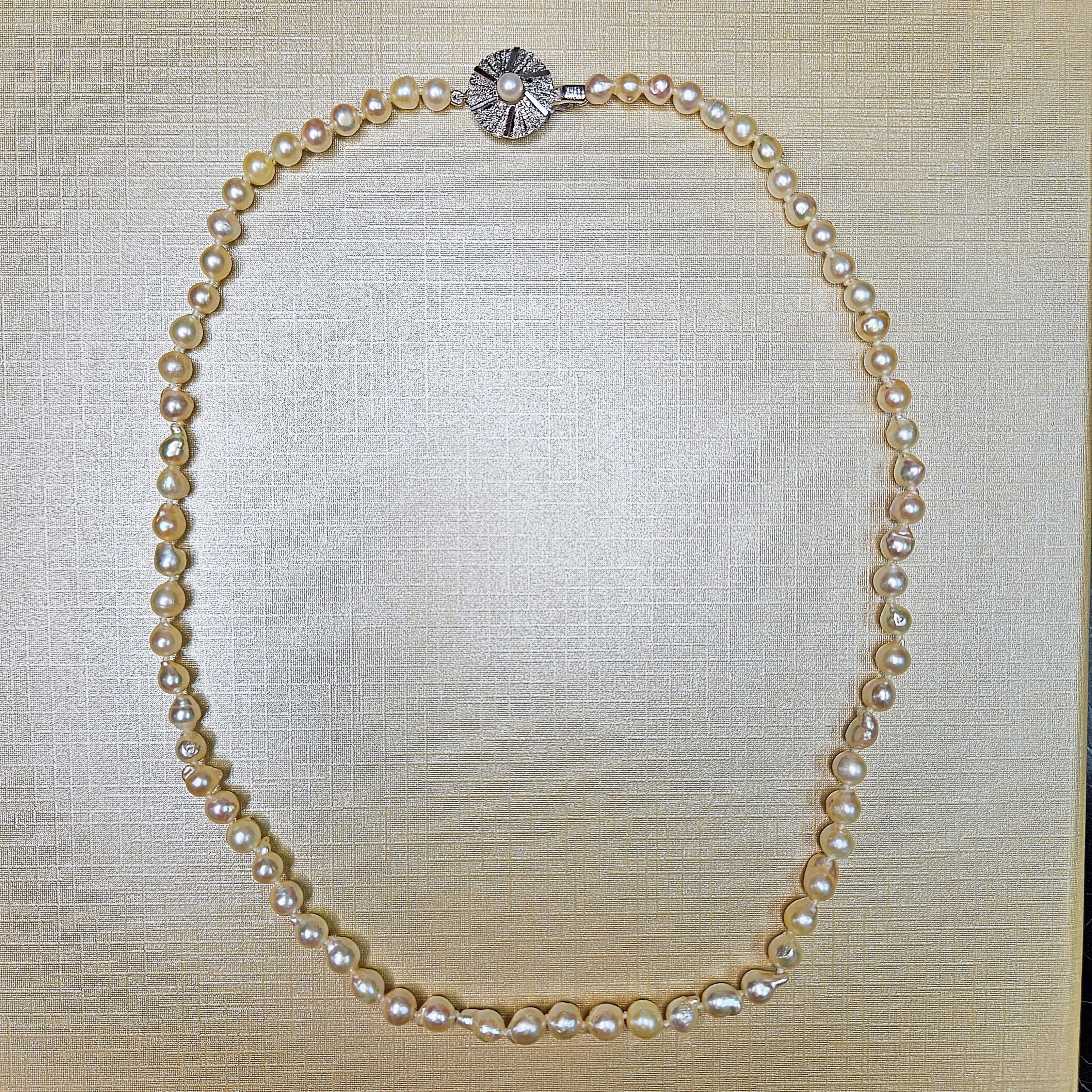 Classic GIA Saltwater Akoya Baroque Cultured Japanese PEARL 18.5 