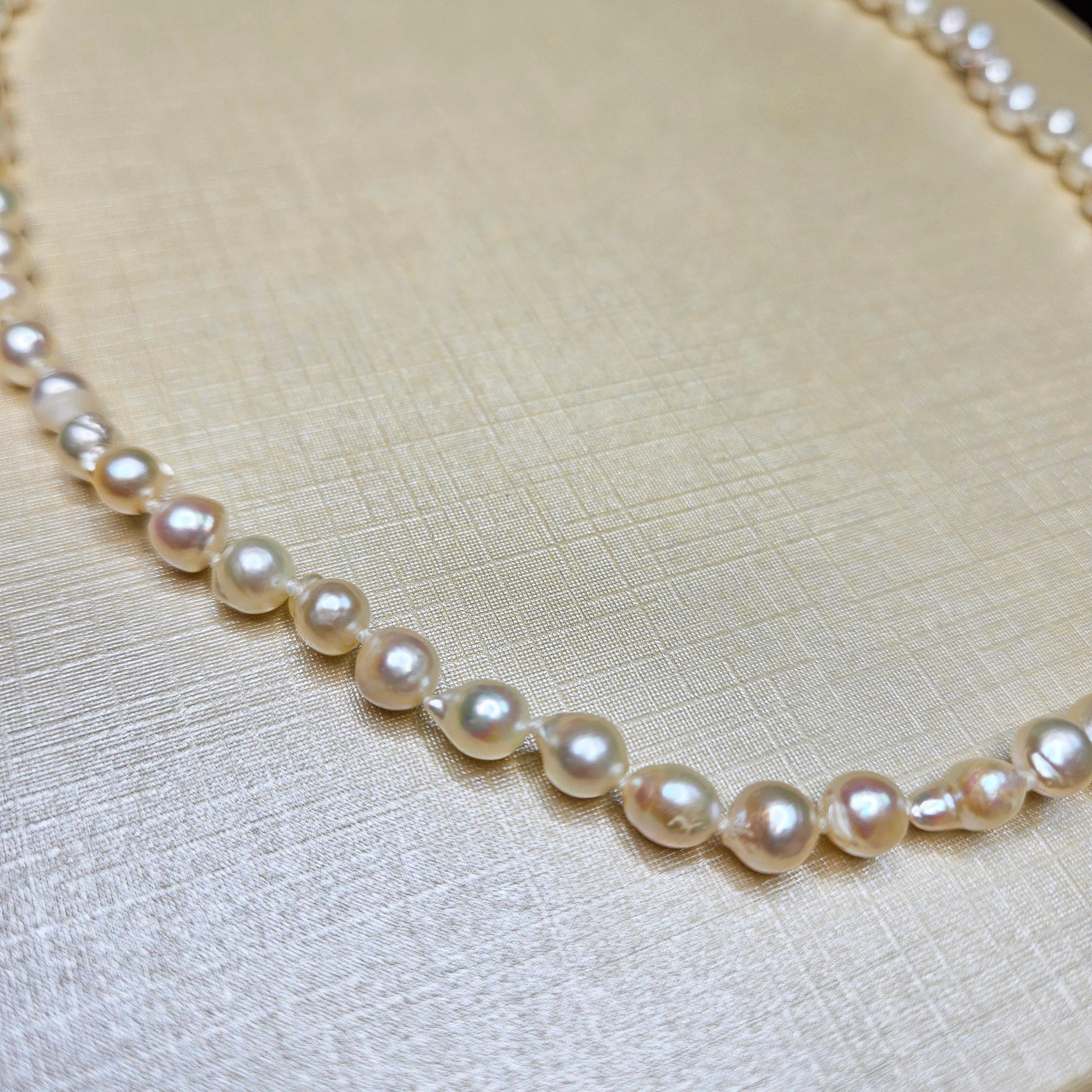 Classic Vintage GIA Japanese Akoya Cultured Baroque  PEARL 18.5