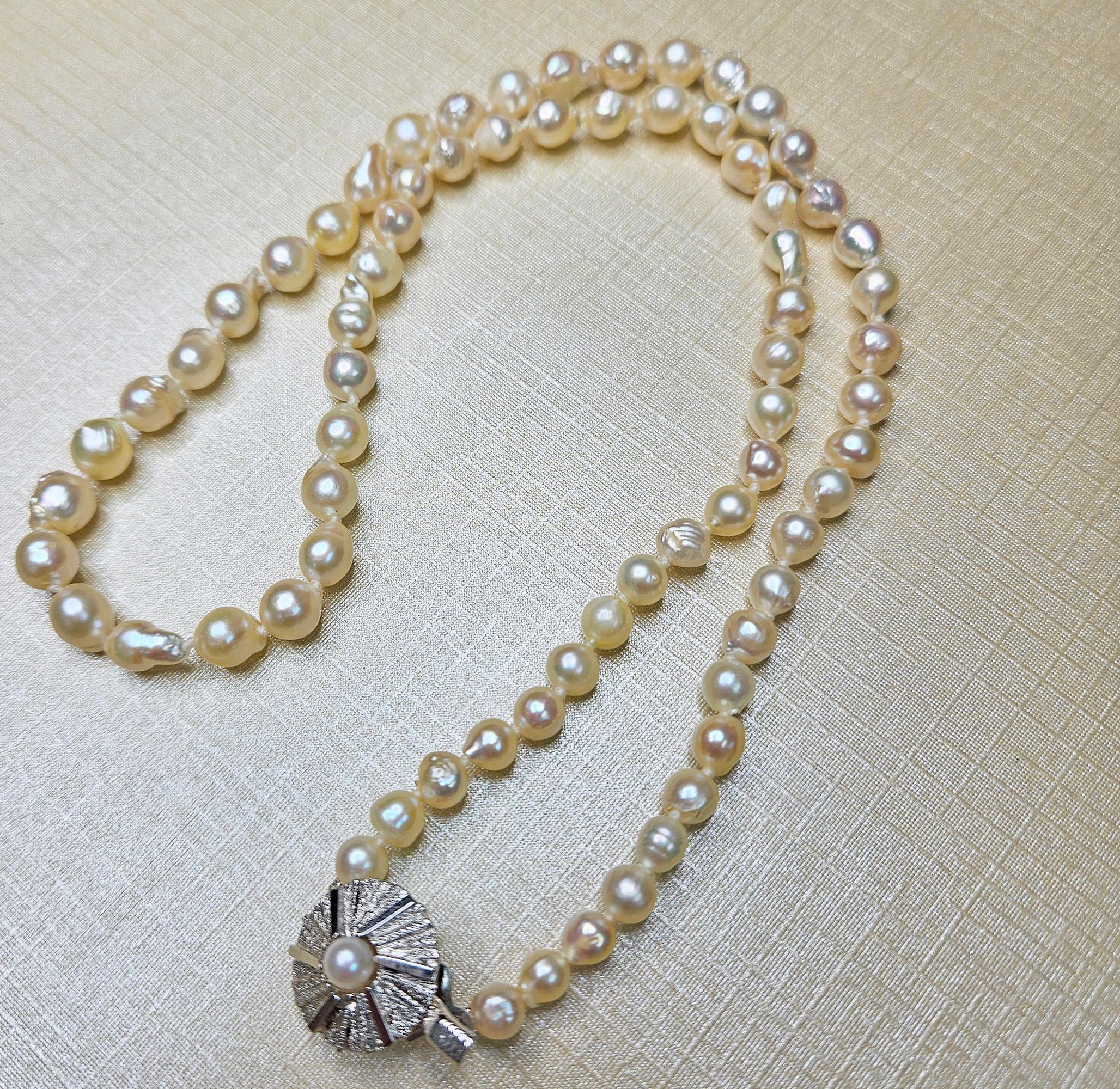 Classic Vintage GIA Japanese Akoya Cultured Baroque  PEARL 18.5