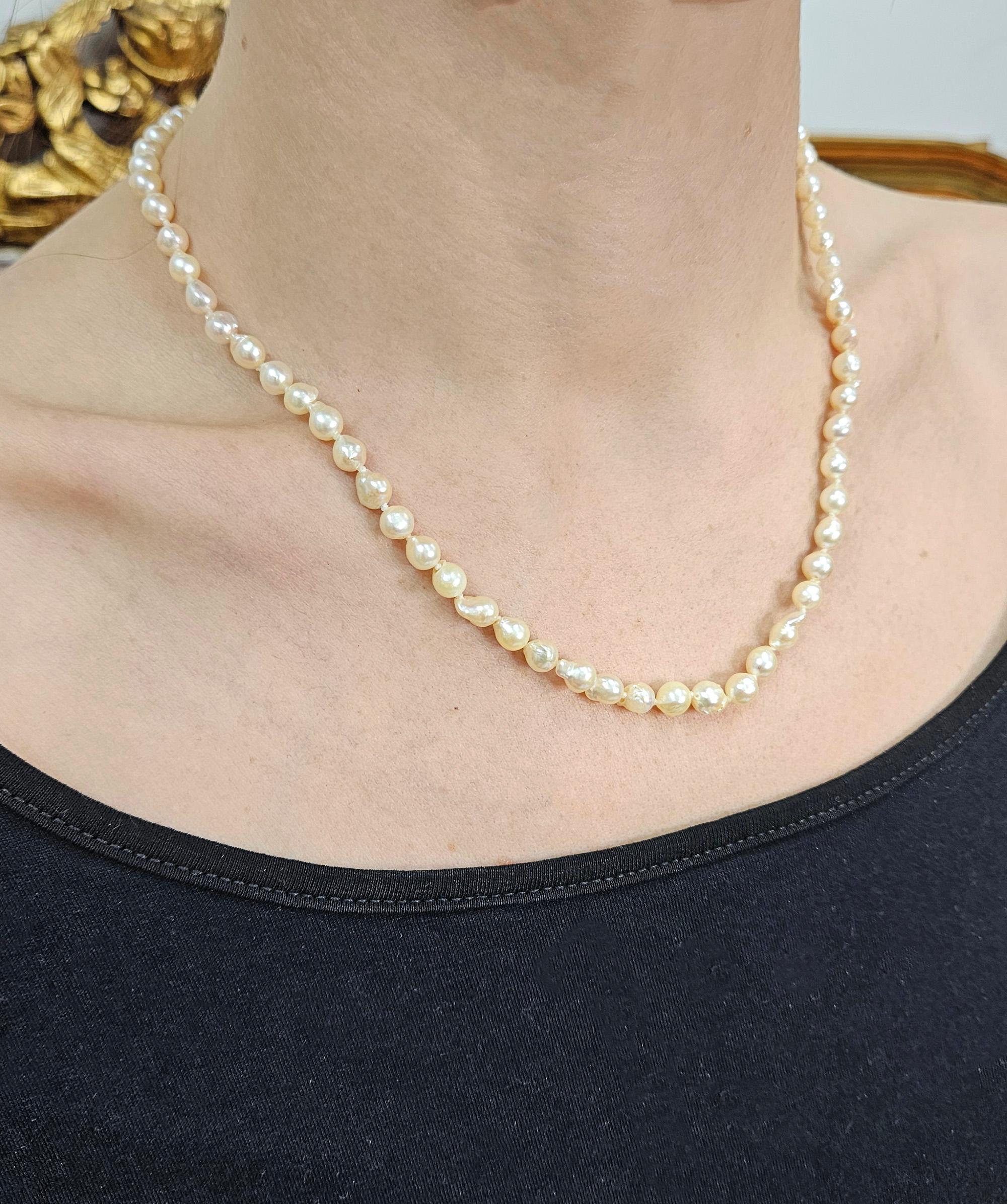 Classic Vintage GIA Japanese Akoya Cultured Baroque  PEARL 18.5
