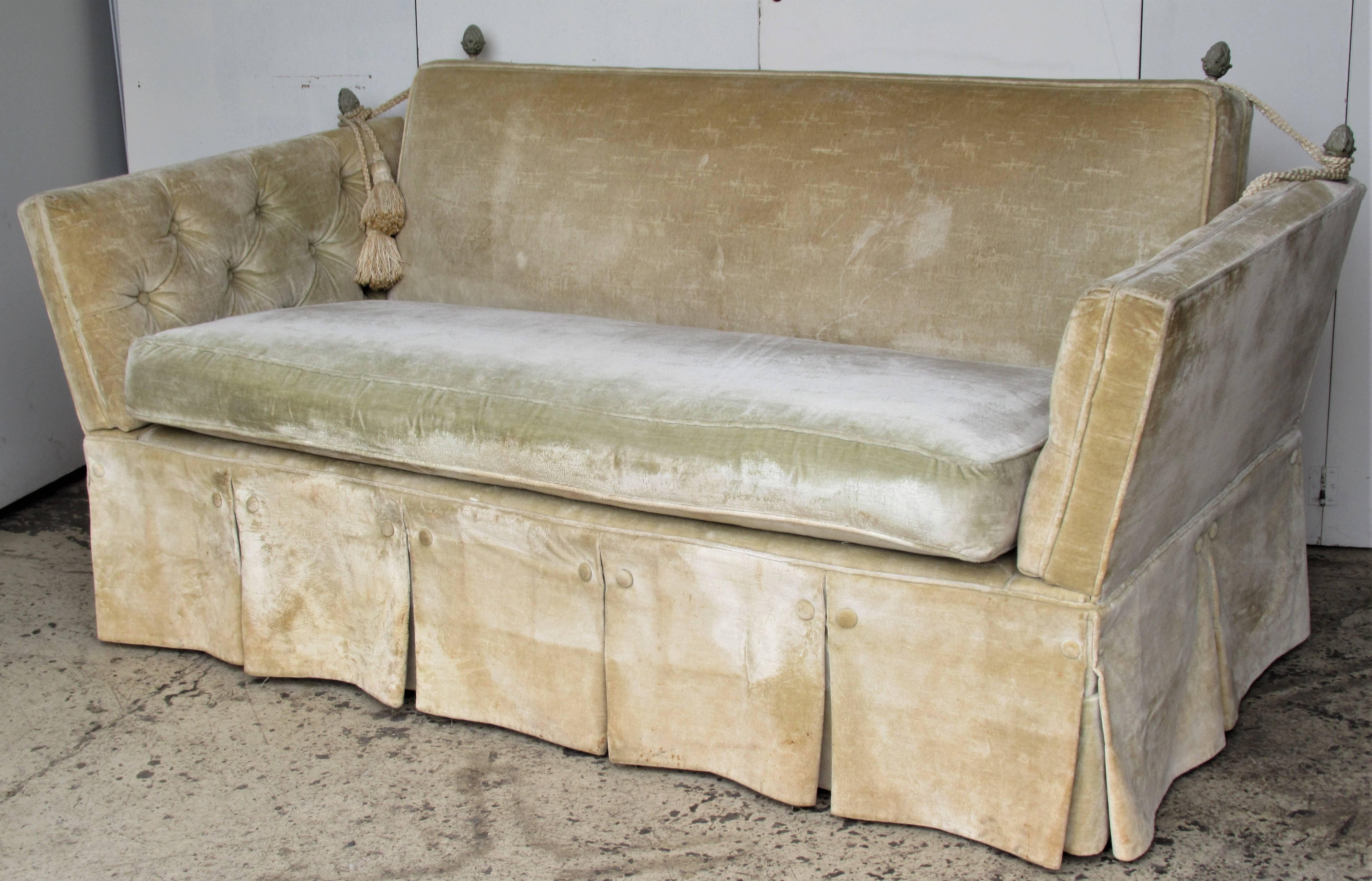 Classic Vintage Knole Drop Arm Sofa 7